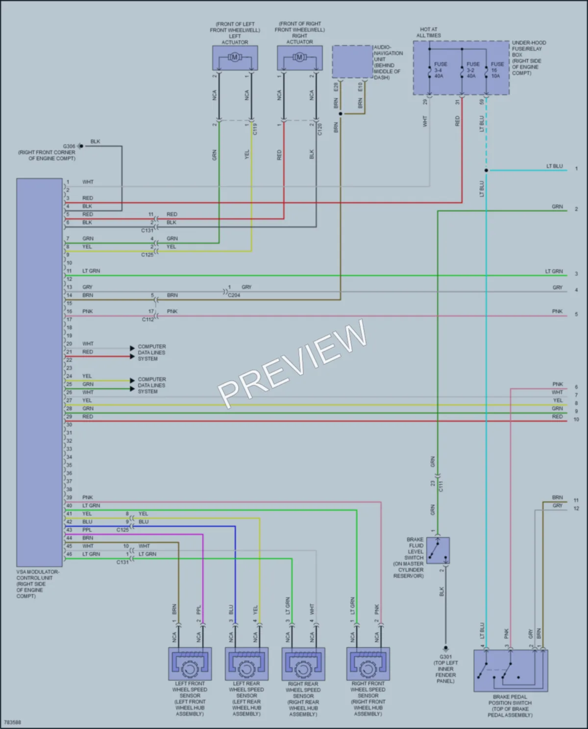 2022 Honda Insight Anti Lock Brakes wiring diagram preview
