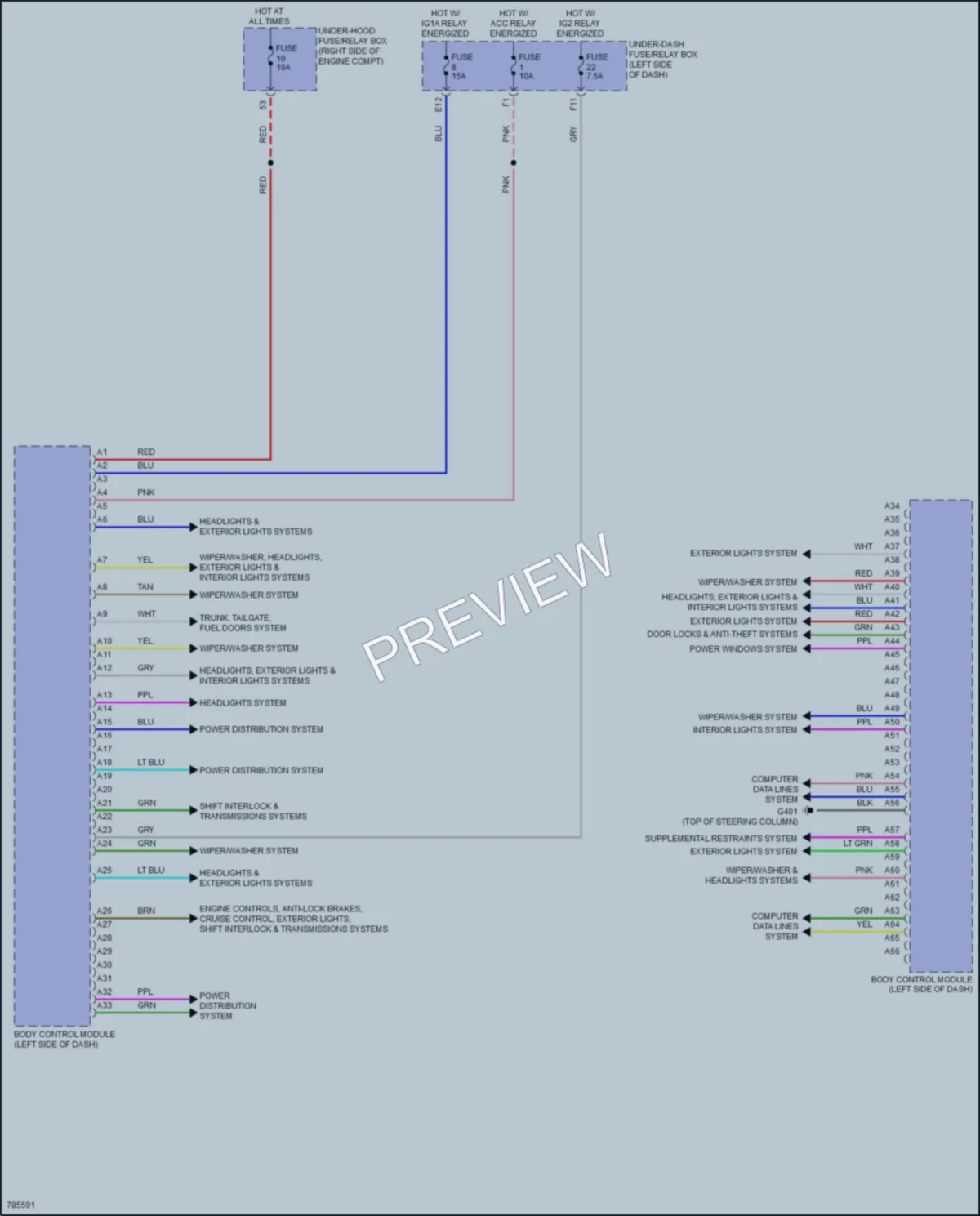 2022 Honda Insight Body Control Modules wiring diagram preview