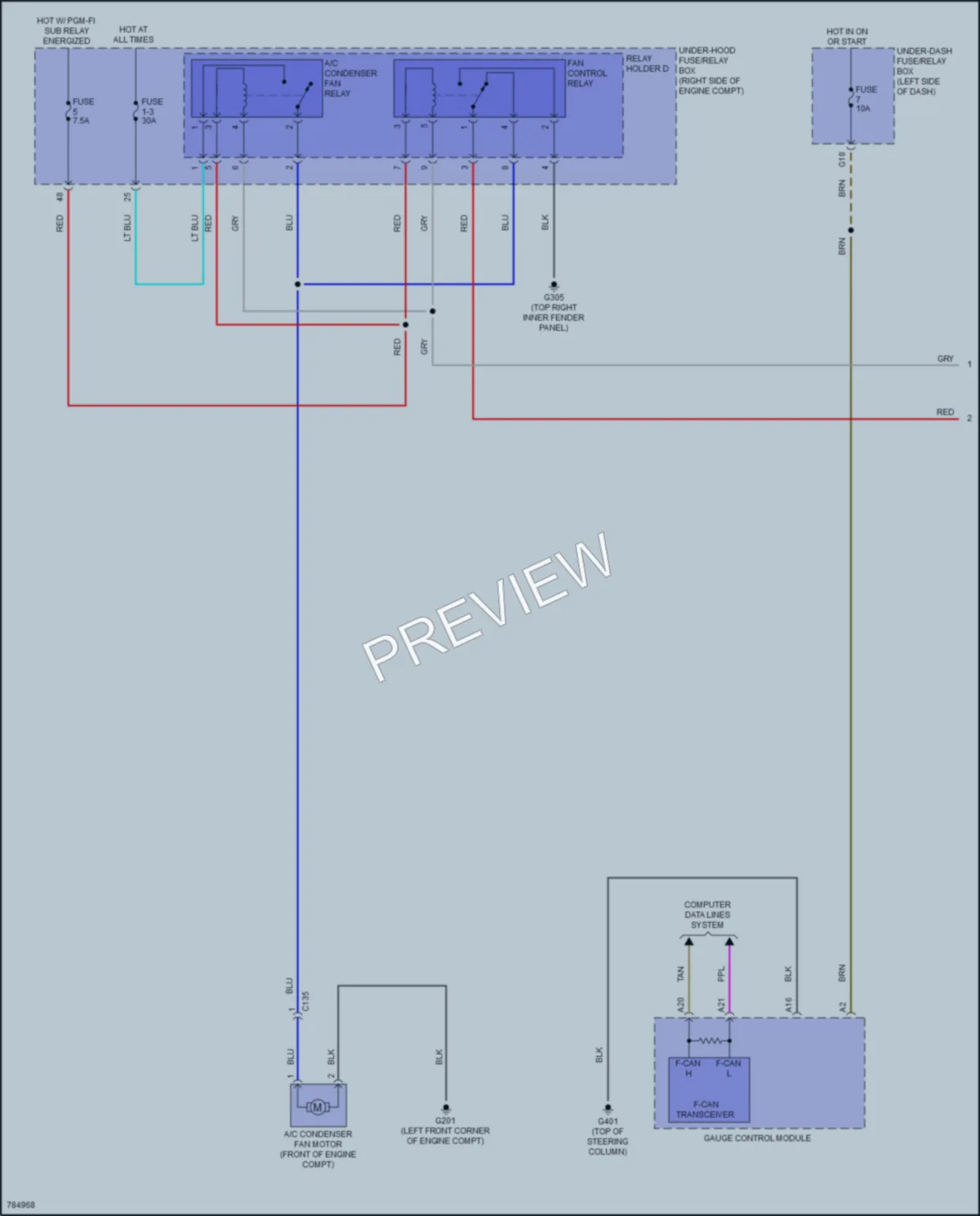 2022 Honda Insight Cooling Fan wiring diagram preview