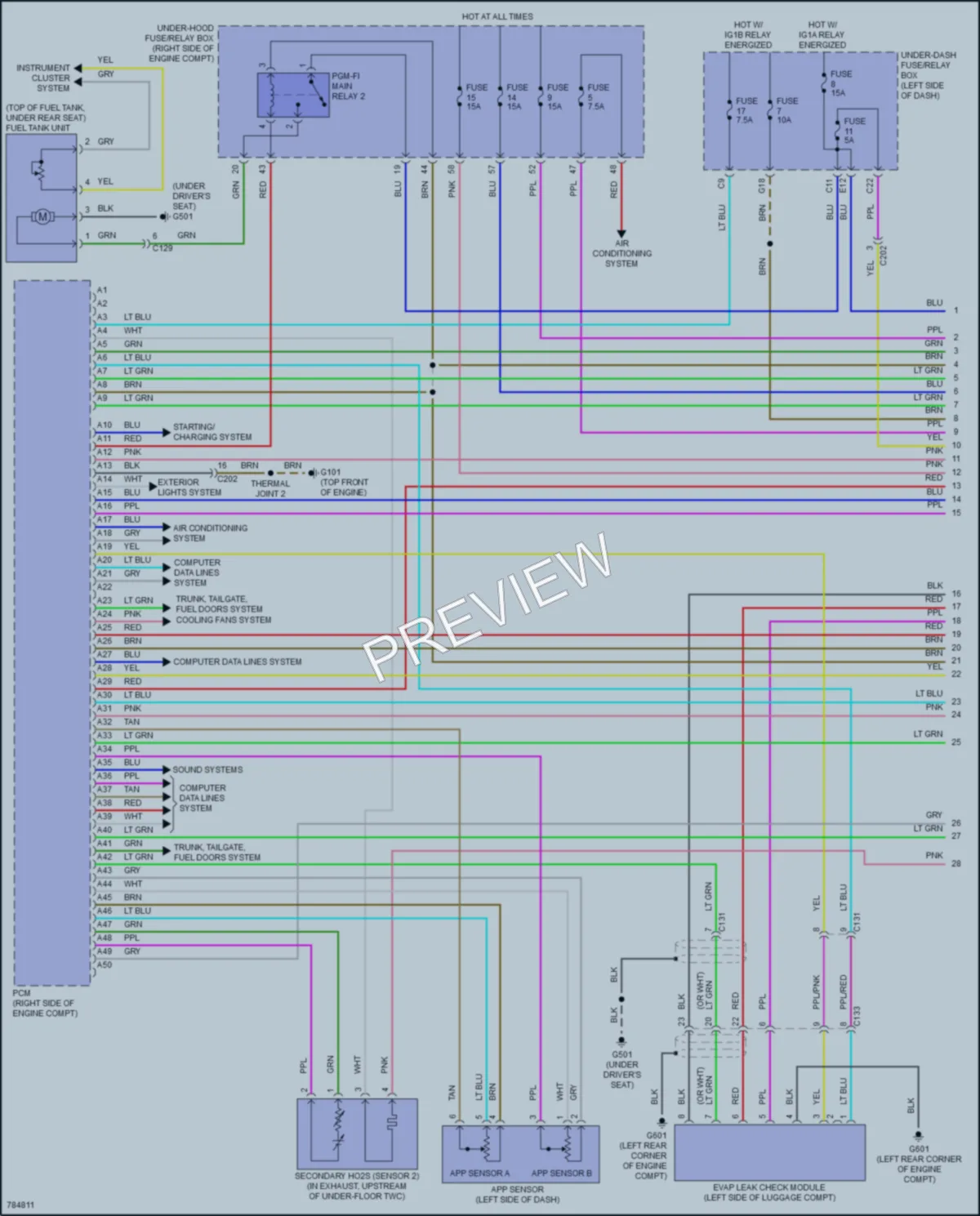 2022 Honda Insight Engine Performance wiring diagram preview