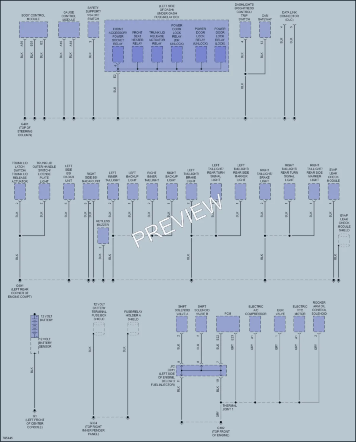 2022 Honda Insight Ground Distribution wiring diagram preview