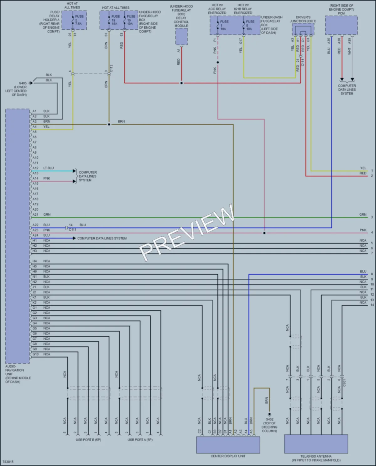 2022 Honda Insight Radio wiring diagram preview