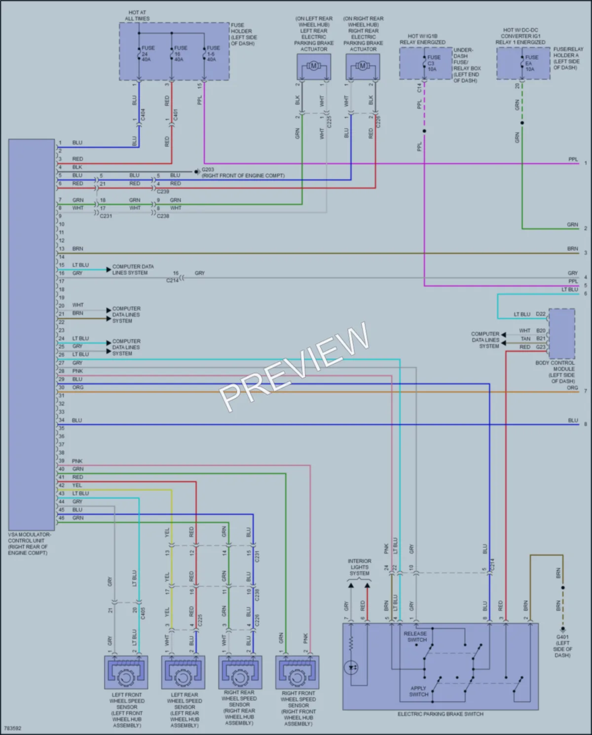 2022 Honda Odyssey Anti Lock Brakes wiring diagram preview