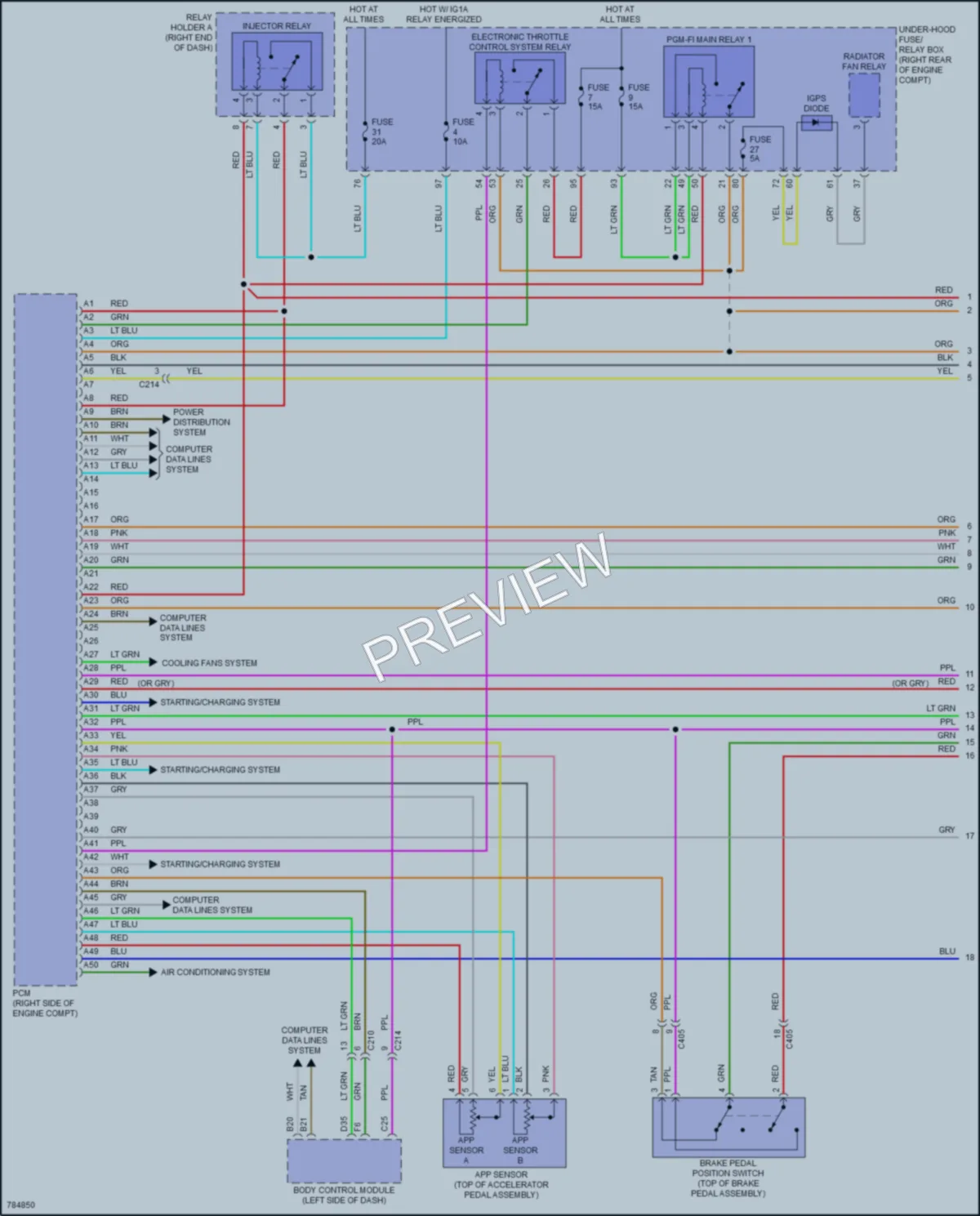 2022 Honda Odyssey Engine Performance wiring diagram preview