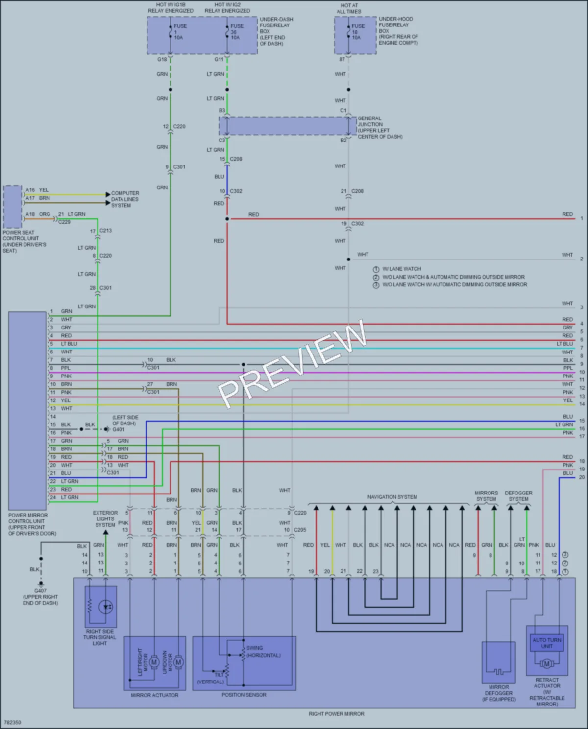 2022 Honda Odyssey Memory Systems wiring diagram preview
