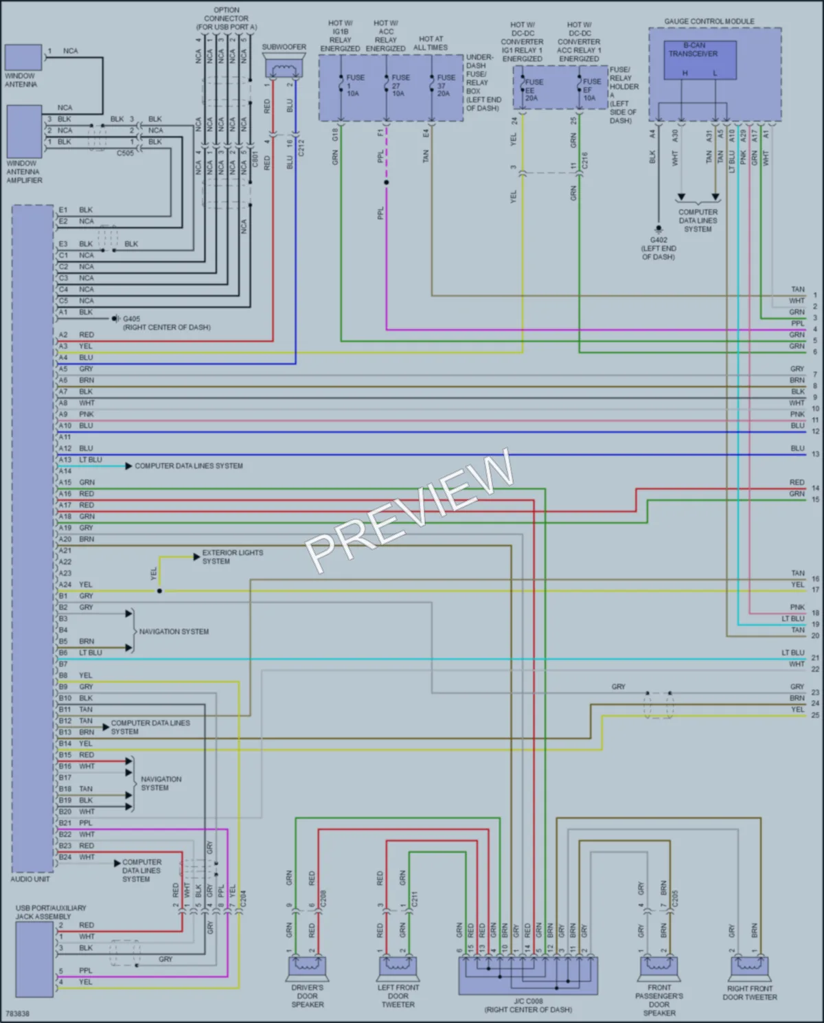 2022 Honda Odyssey Radio wiring diagram preview