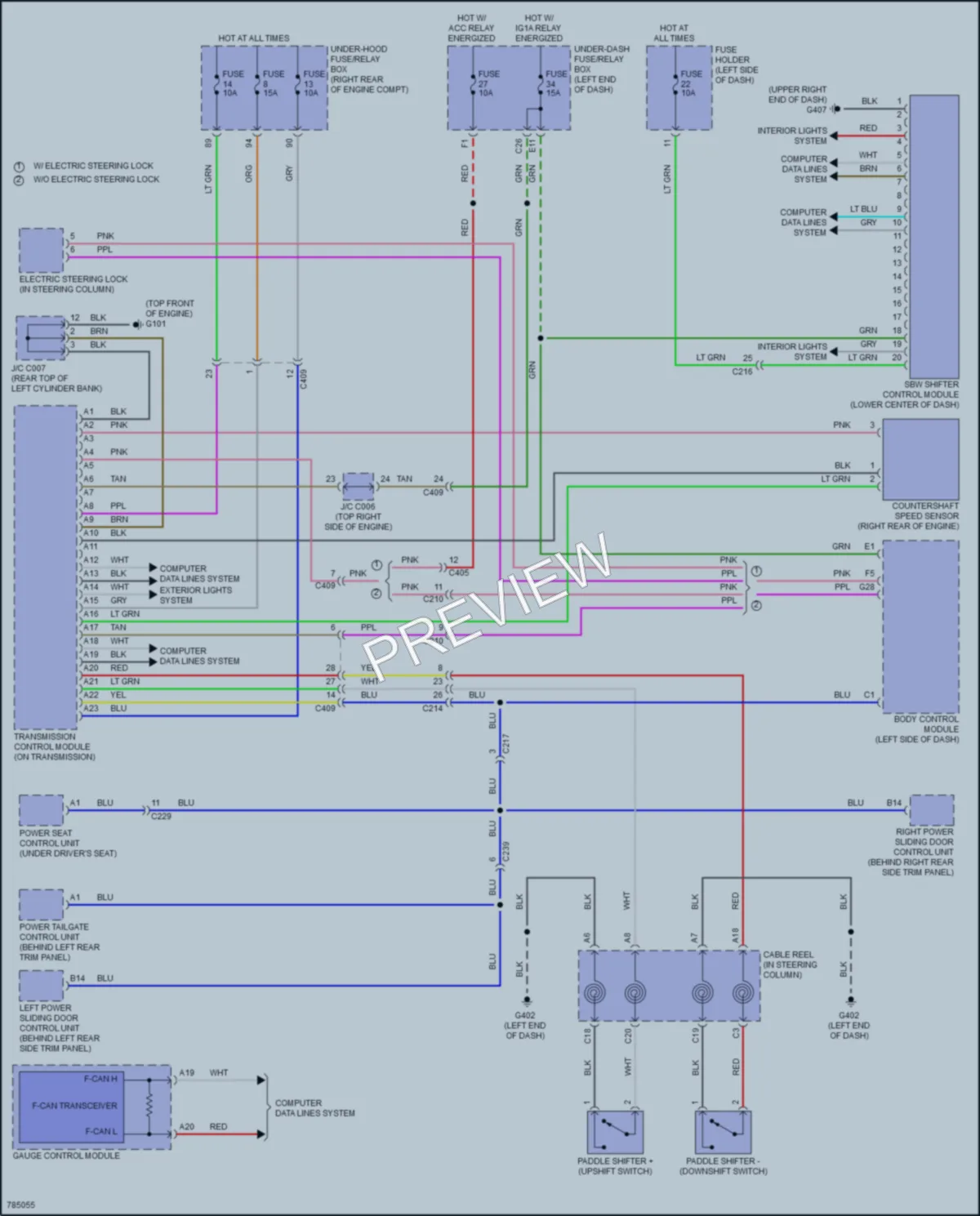 2022 Honda Odyssey Transmission wiring diagram preview
