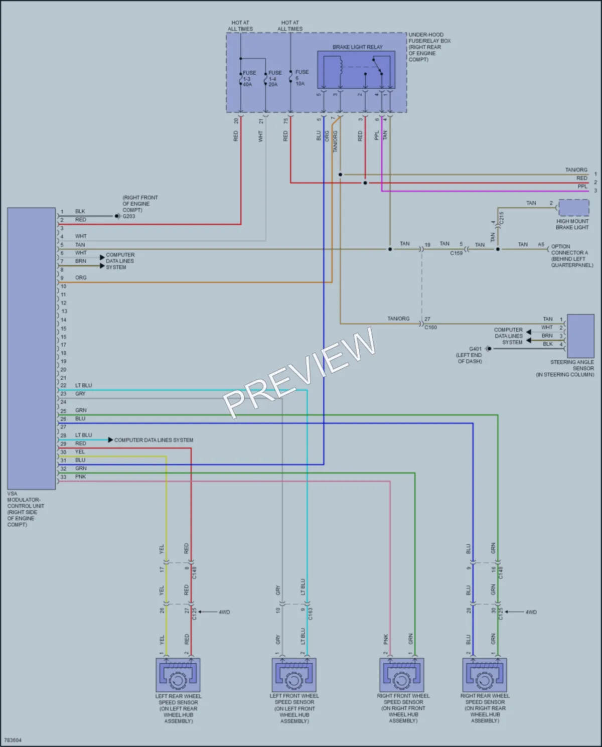 2022 Honda Passport Anti Lock Brakes wiring diagram preview