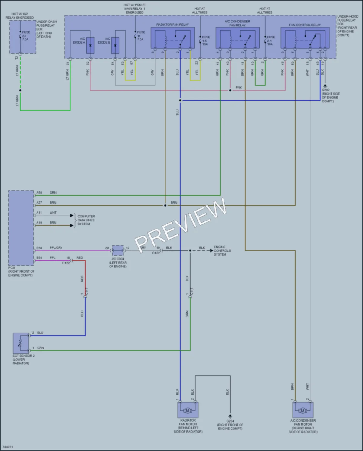 2022 Honda Passport Cooling Fan wiring diagram preview