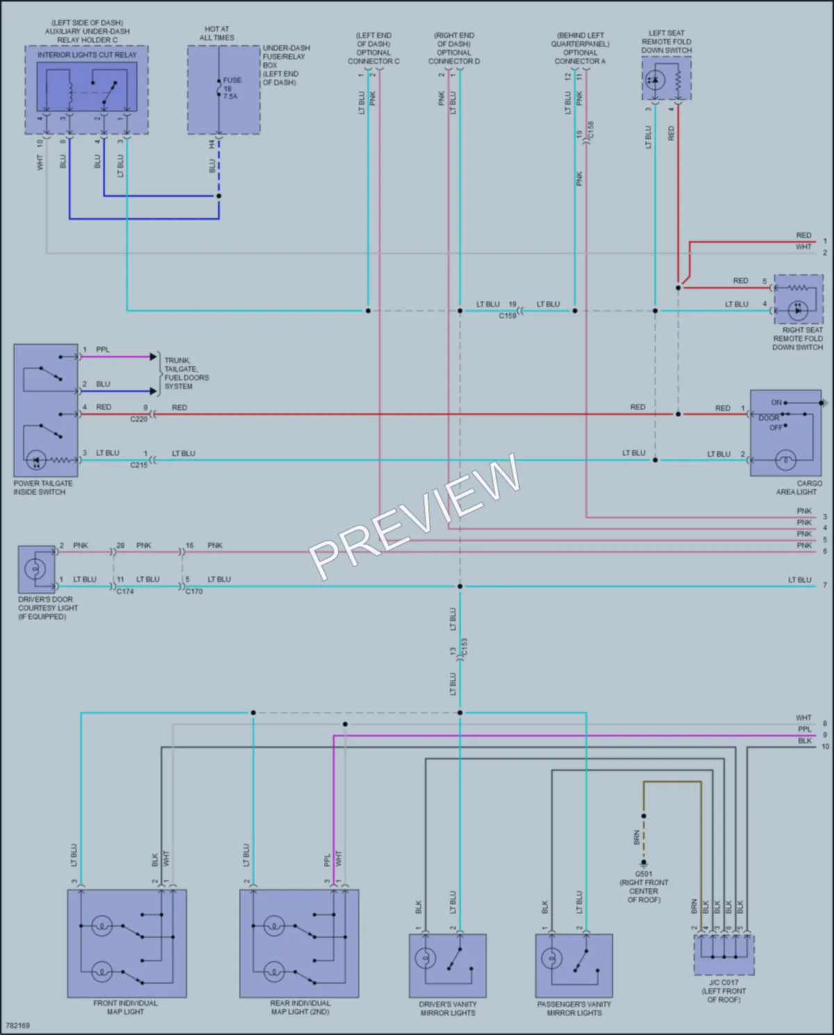 2022 Honda Passport Interior Lights wiring diagram preview