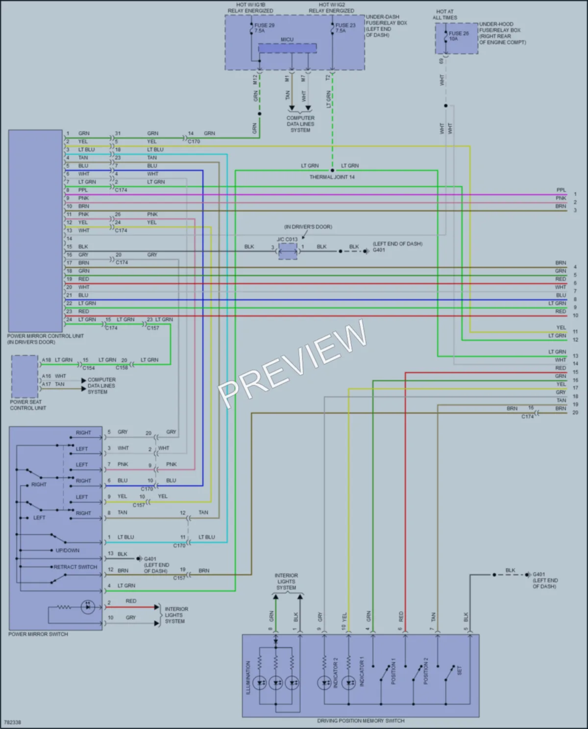 2022 Honda Passport Memory Systems wiring diagram preview