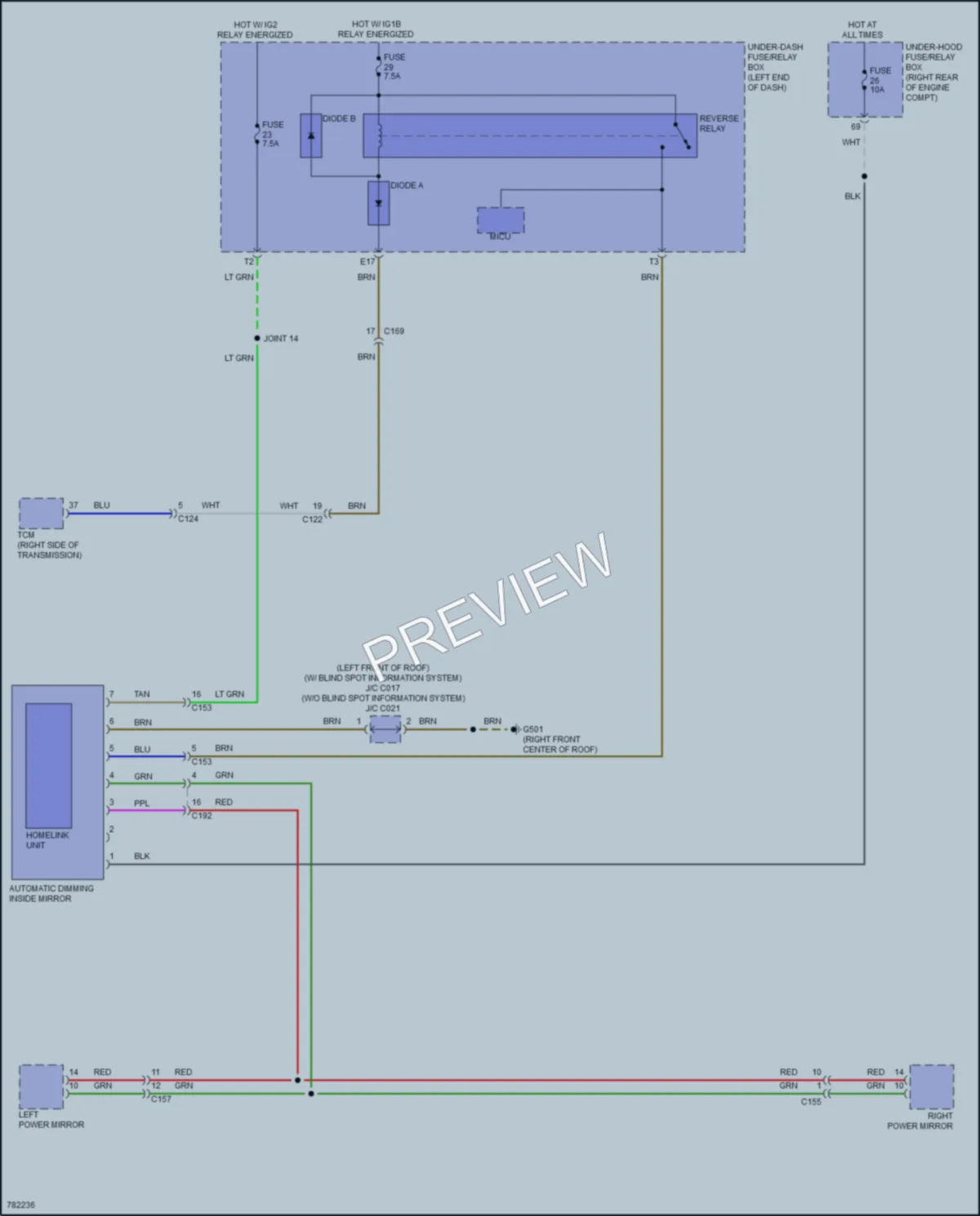 2022 Honda Passport Power Mirrors wiring diagram preview