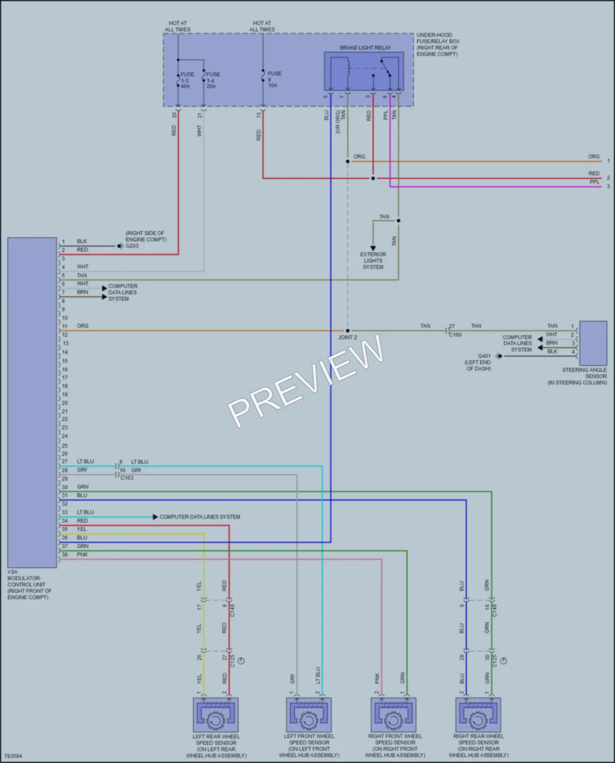 2022 Honda Pilot Anti Lock Brakes wiring diagram preview