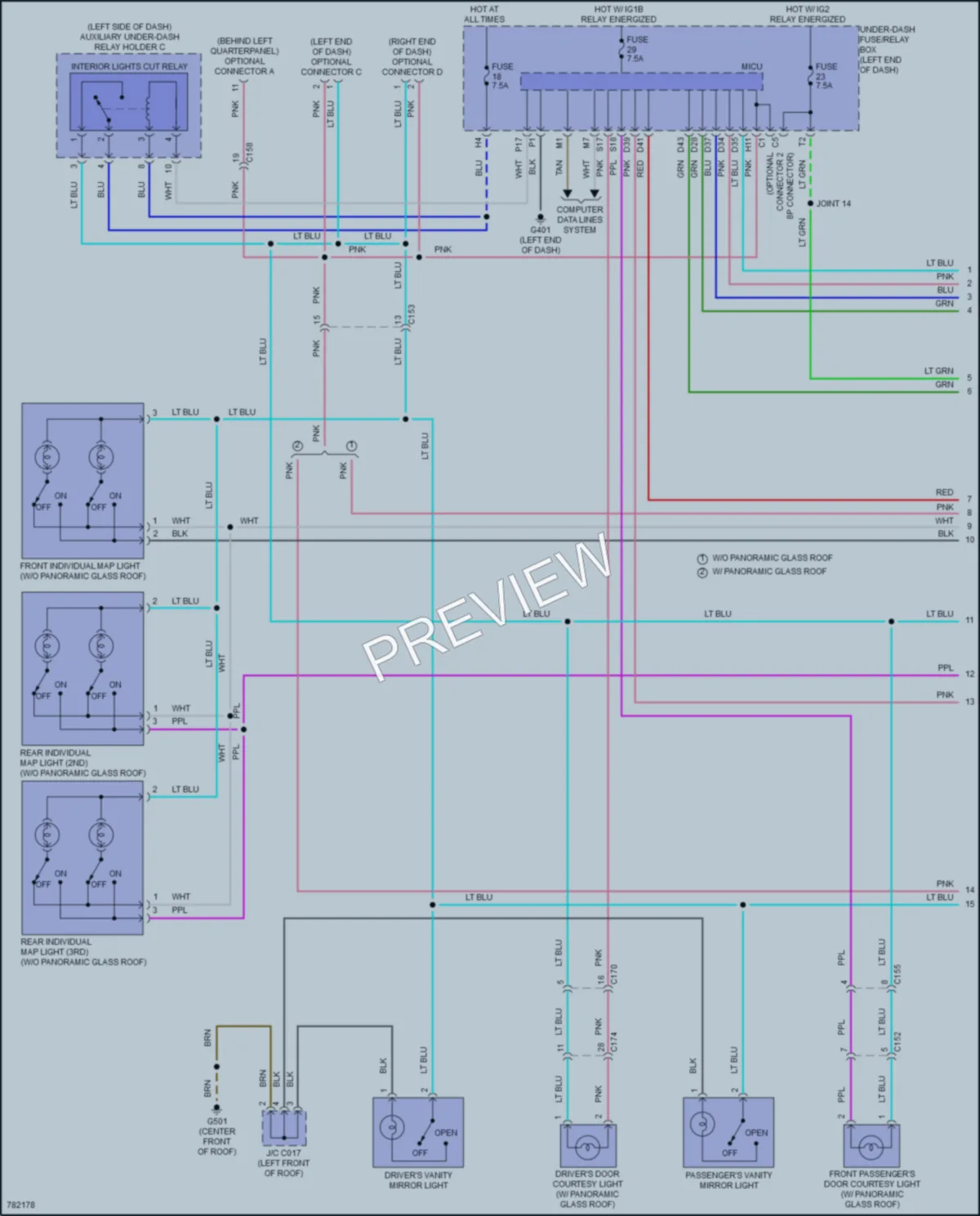 2022 Honda Pilot Interior Lights wiring diagram preview