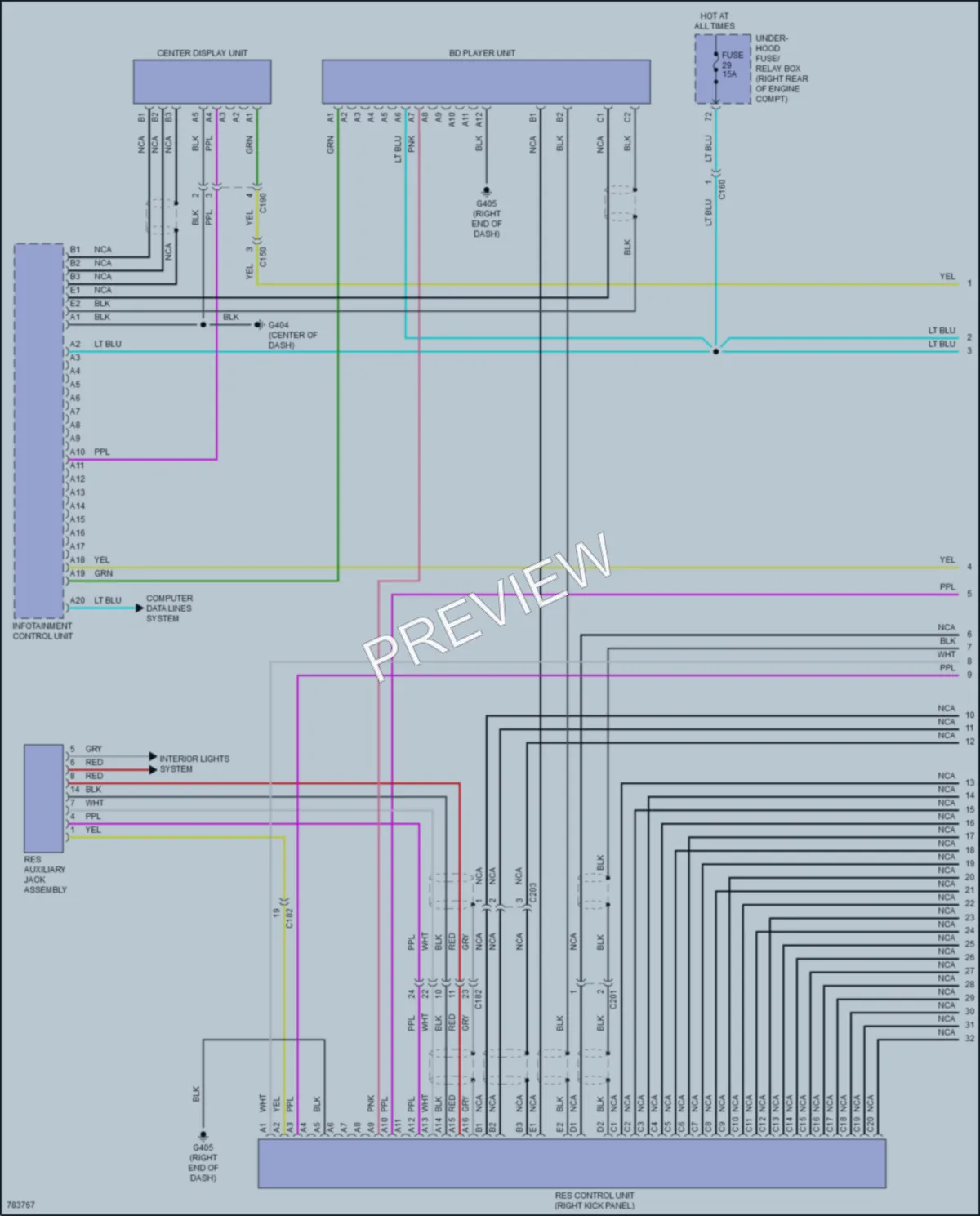 2022 Honda Pilot Radio wiring diagram preview