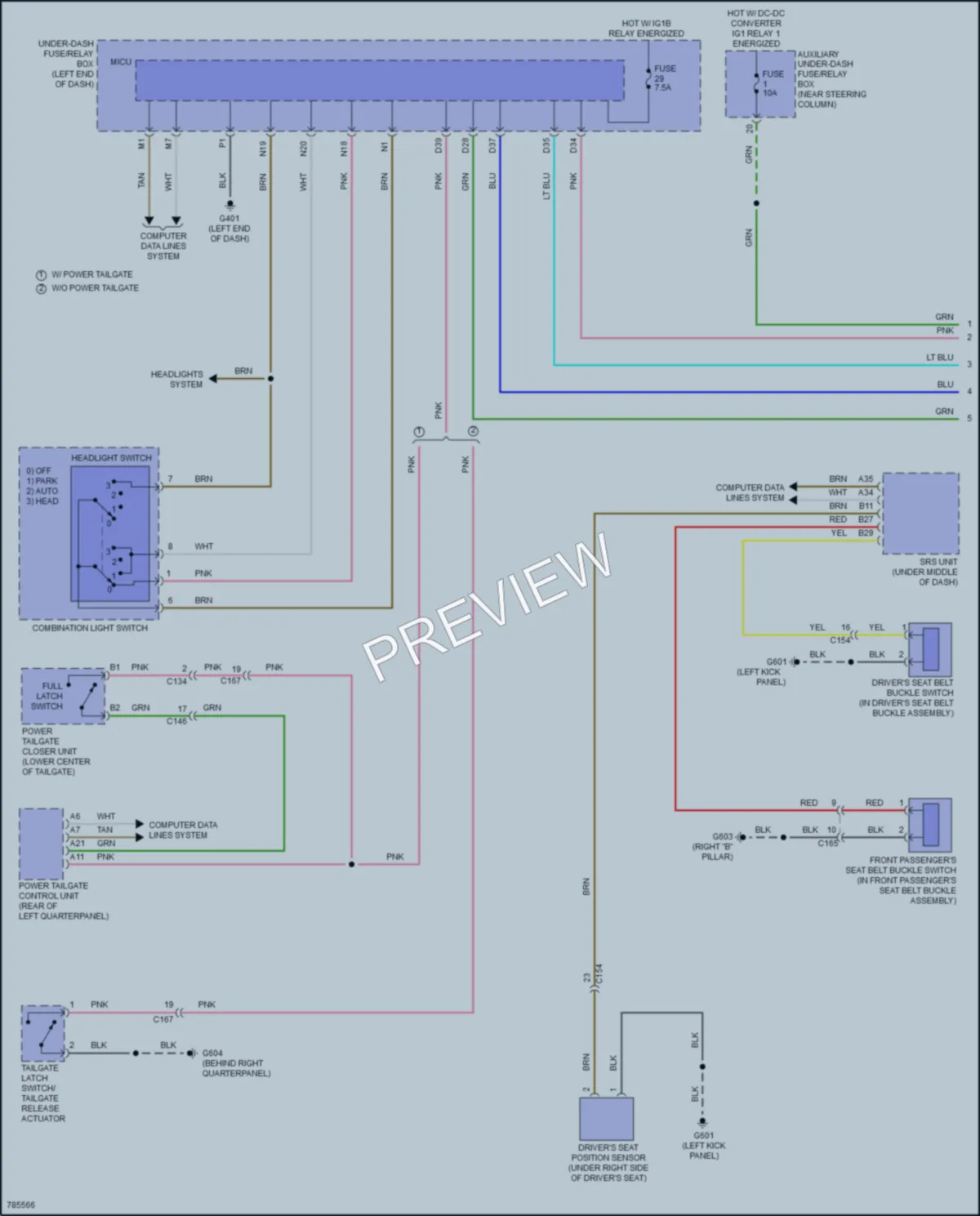 2022 Honda Pilot Warning Systems wiring diagram preview