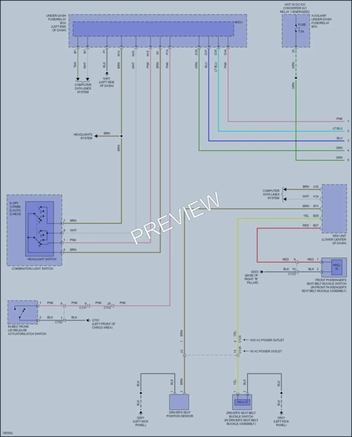 2022 Honda Ridgeline Warning Systems wiring diagram preview