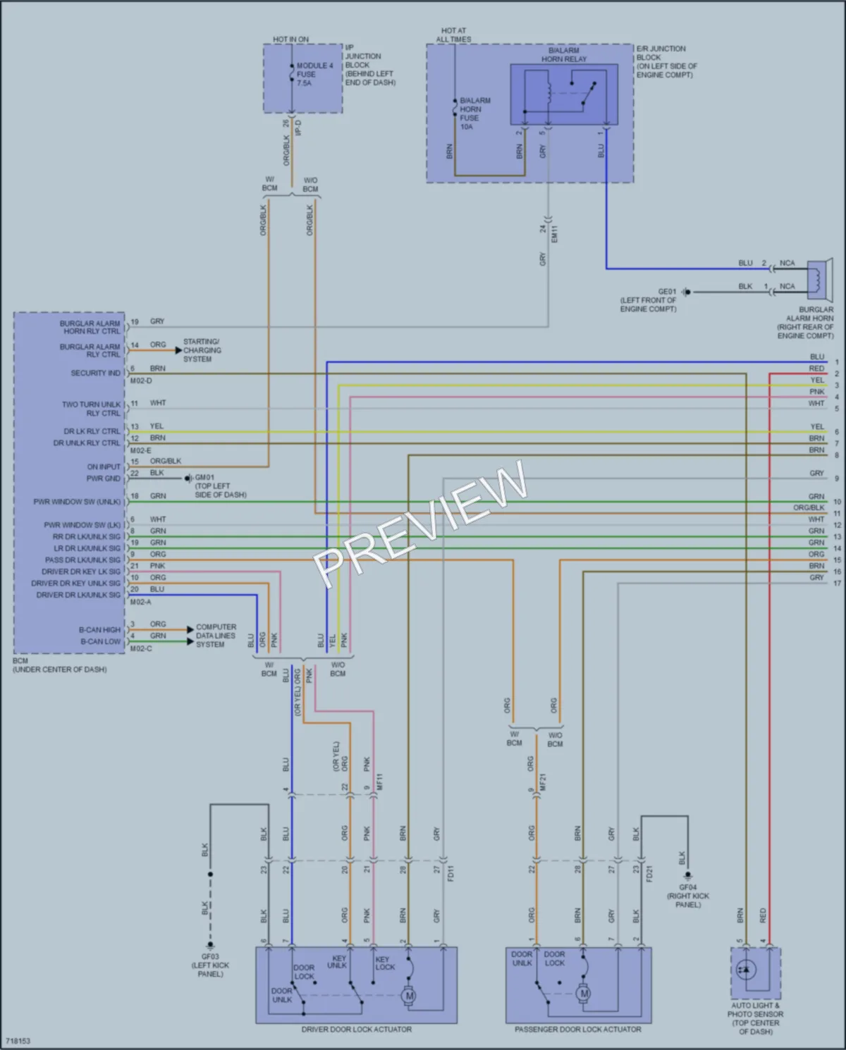 2022 Hyundai Accent Anti Theft wiring diagram preview