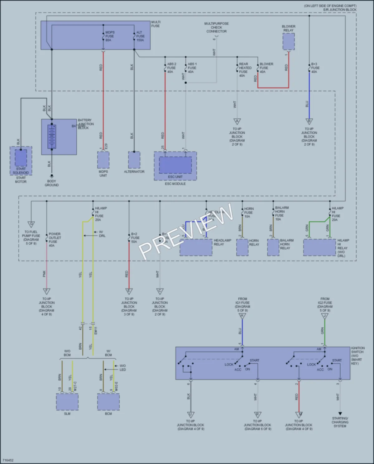 2022 Hyundai Accent Power Distribution wiring diagram preview