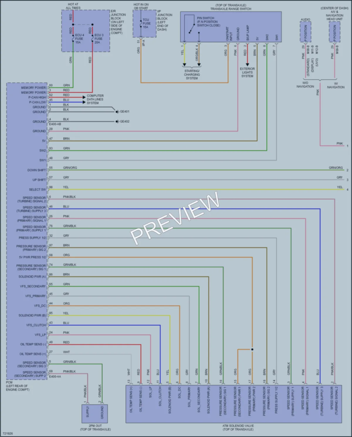 2022 Hyundai Accent Transmission wiring diagram preview