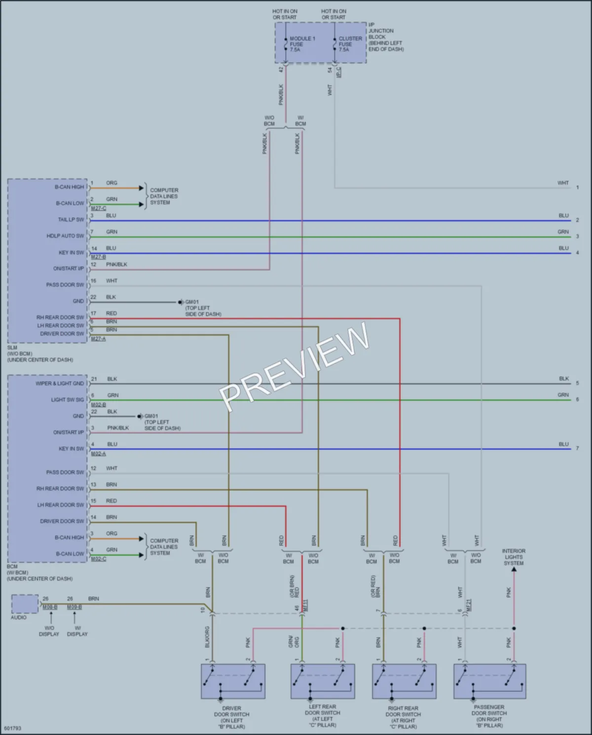 2022 Hyundai Accent Warning Systems wiring diagram preview