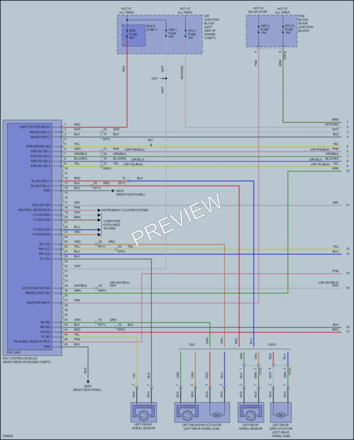 2022 Hyundai Elantra Anti Lock Brakes wiring diagram preview