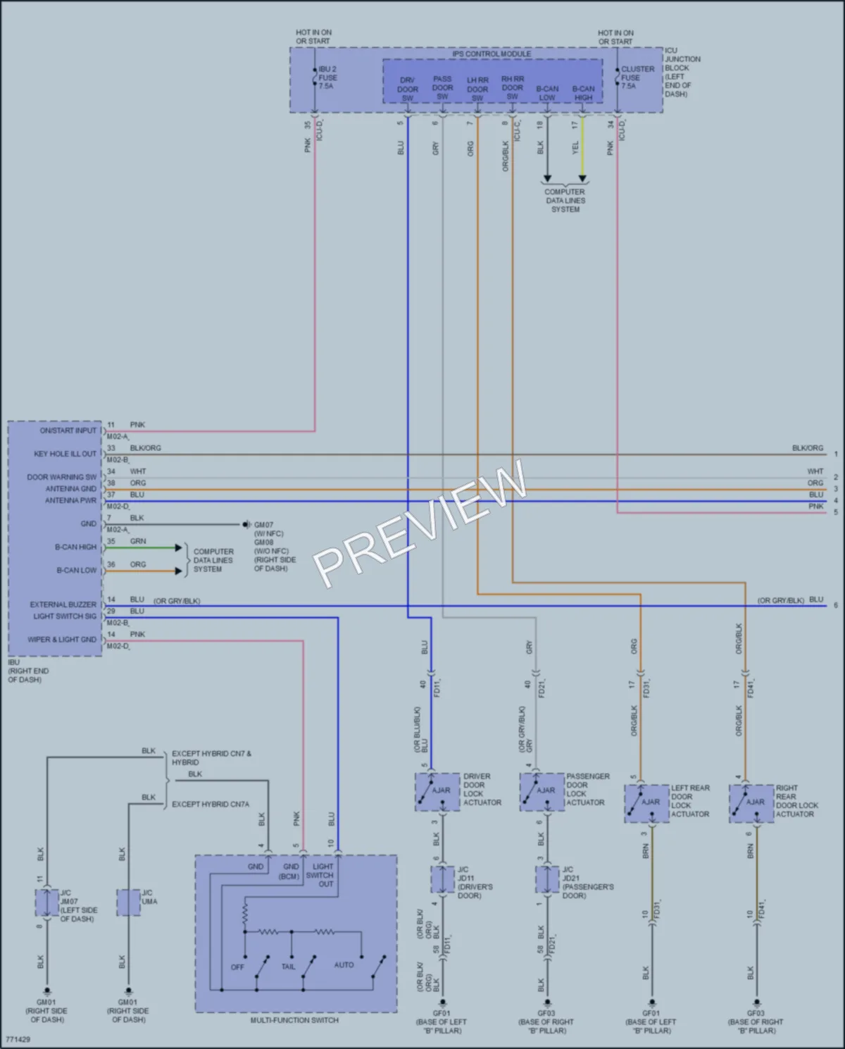 2022 Hyundai Elantra Warning Systems wiring diagram preview