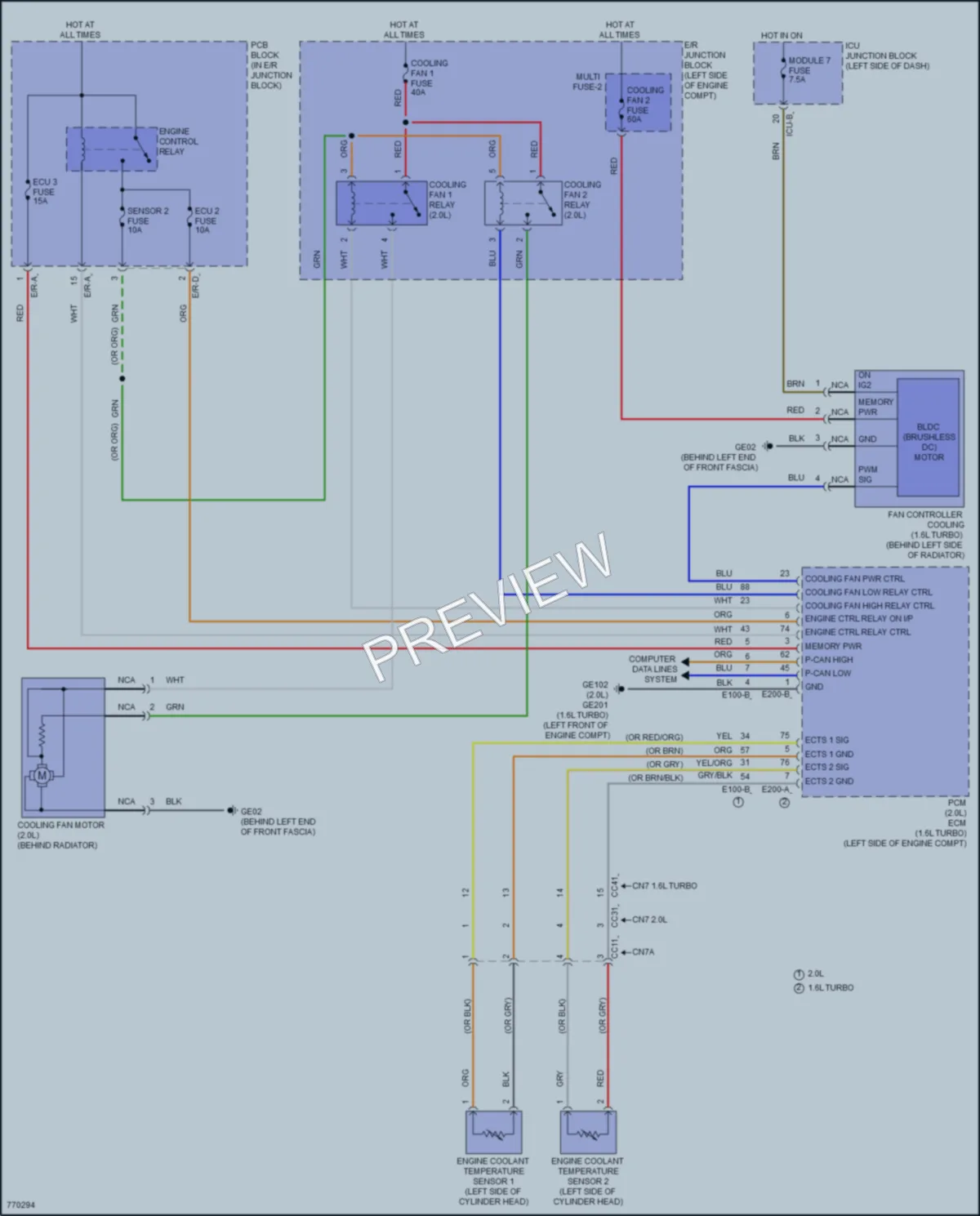 2022 Hyundai ElantraHybrid Cooling Fan wiring diagram preview