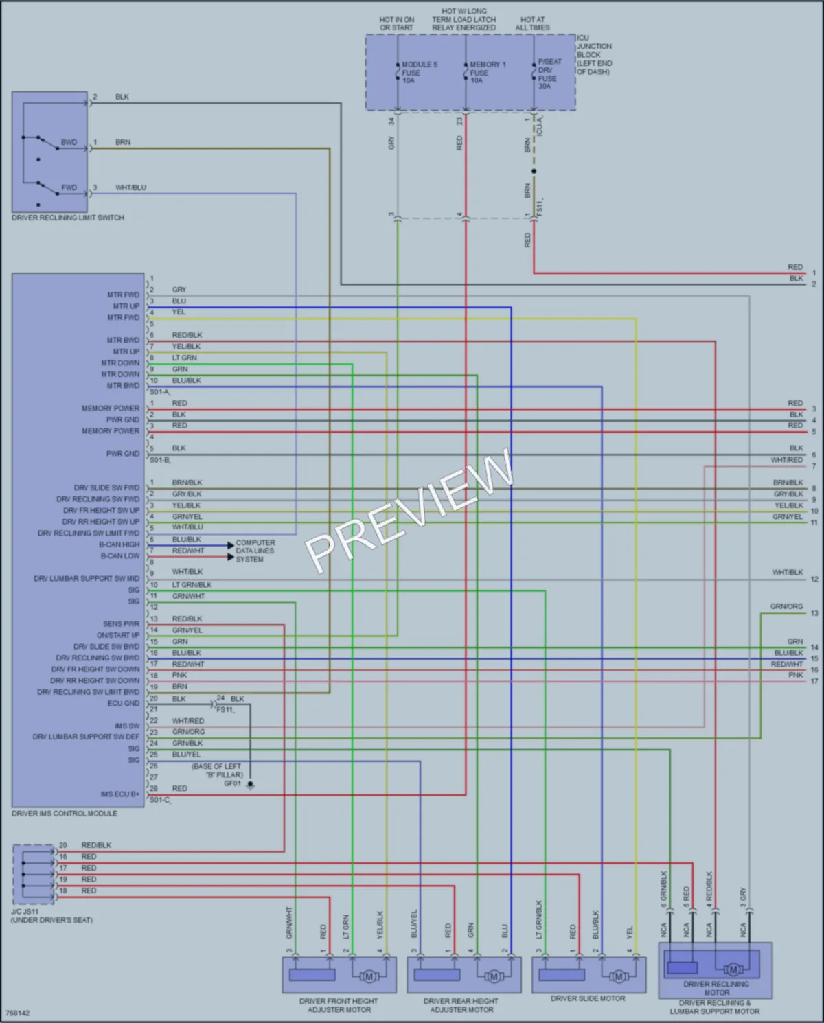 2022 Hyundai ElantraHybrid Memory Systems wiring diagram preview