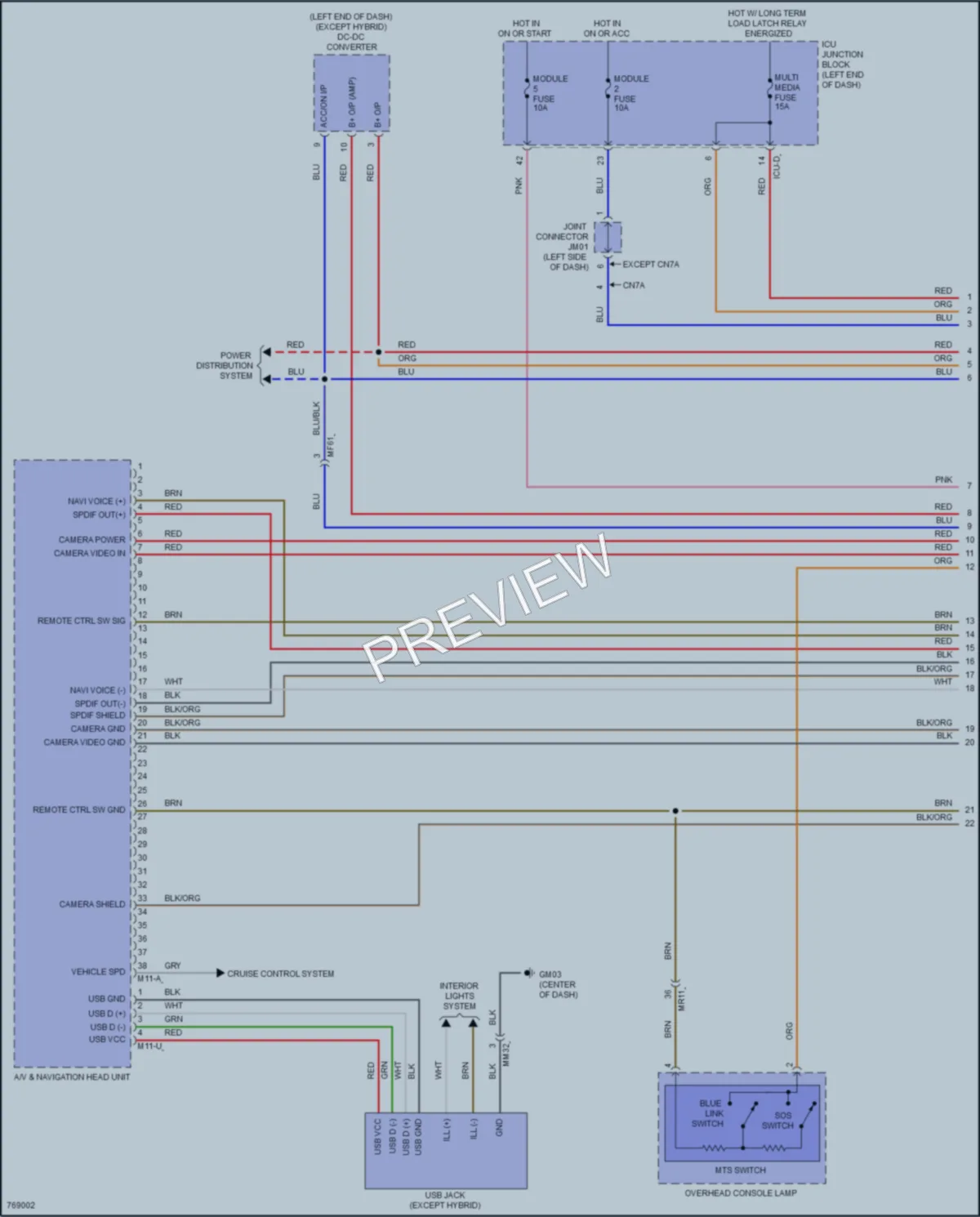 2022 Hyundai ElantraHybrid Radio wiring diagram preview