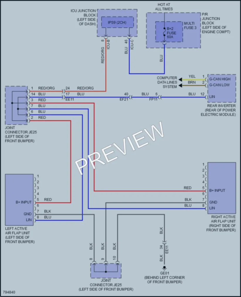 2022 Hyundai Ioniq5 Active Bodyworks wiring diagram preview