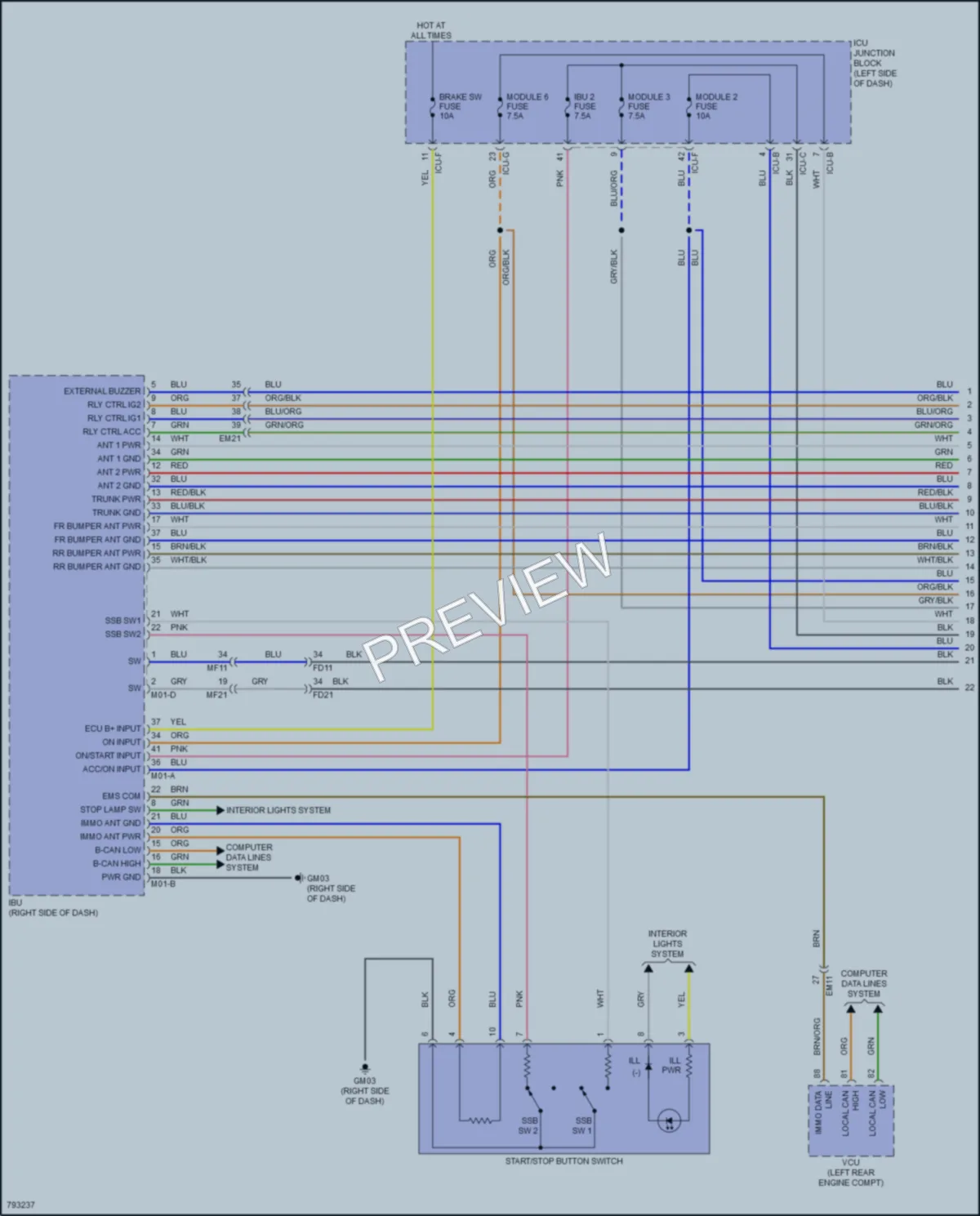 2022 Hyundai Ioniq5 Anti Theft wiring diagram preview