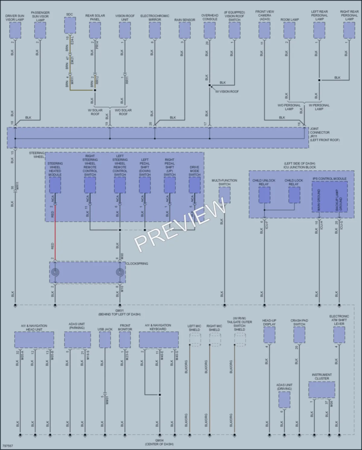 2022 Hyundai Ioniq5 Ground Distribution wiring diagram preview