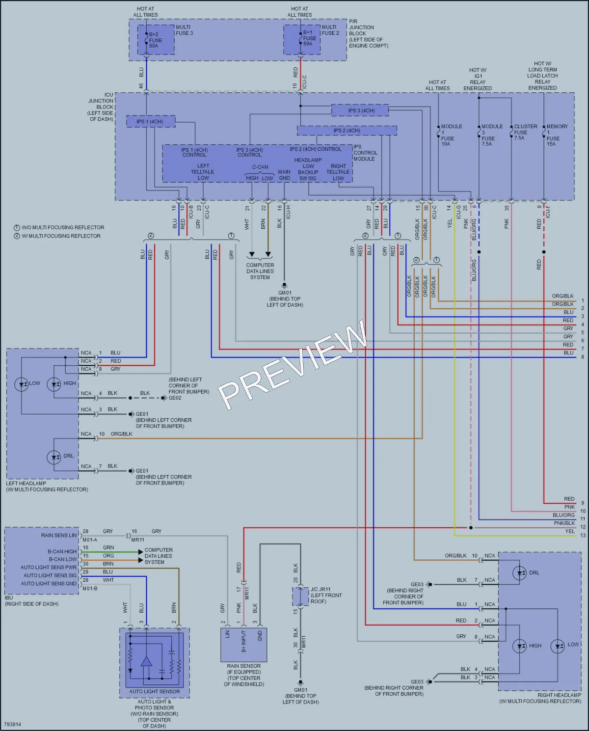 2022 Hyundai Ioniq5 Headlights wiring diagram preview