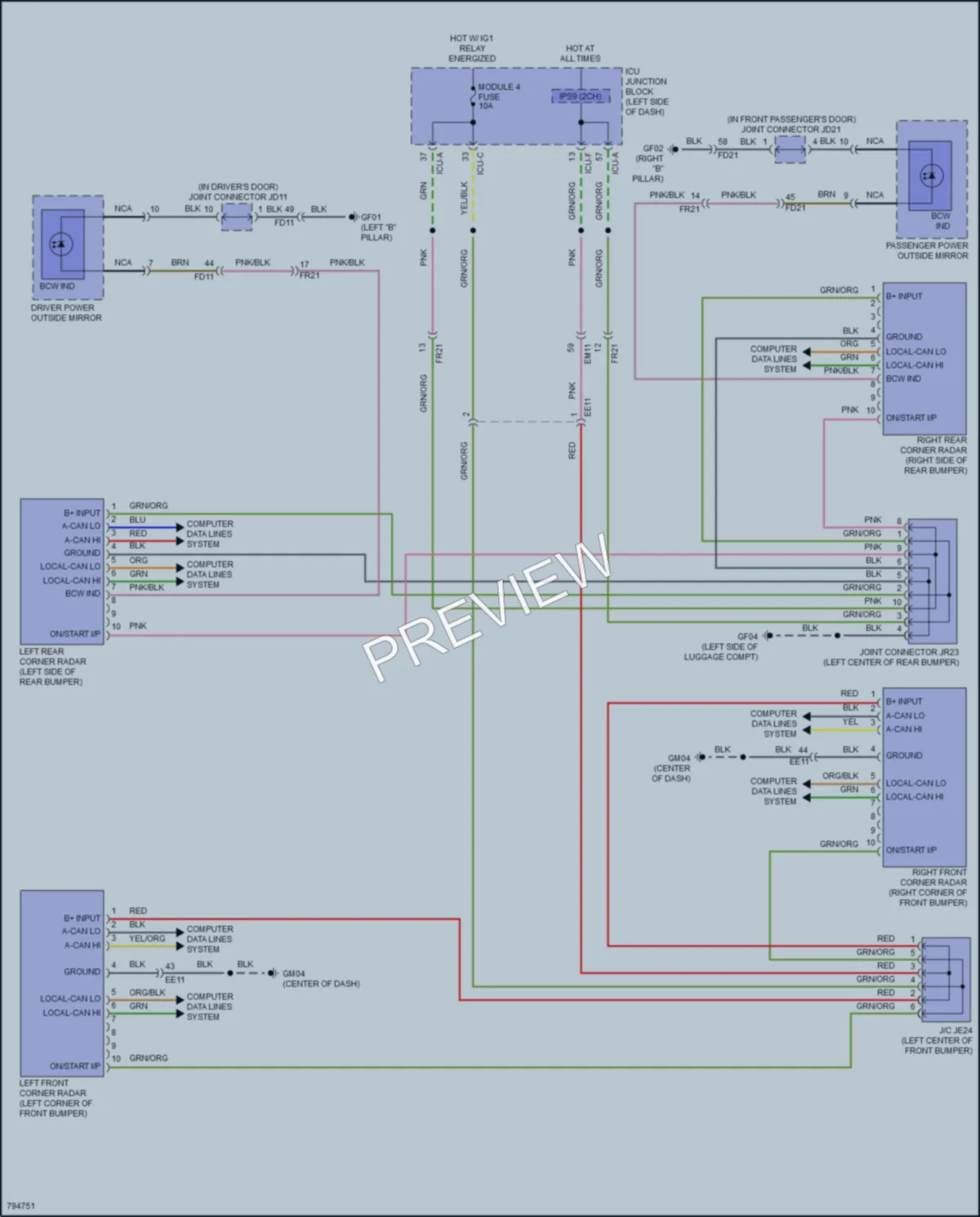 2022 Hyundai Ioniq5 Navigation wiring diagram preview