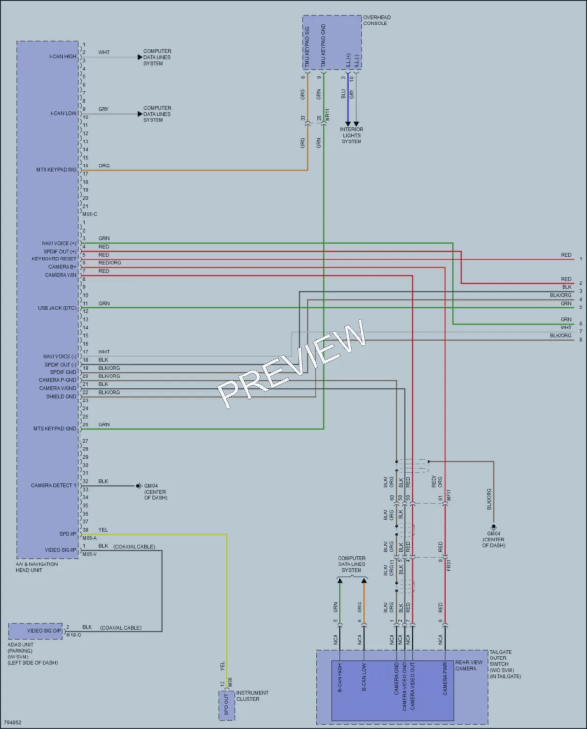 2022 Hyundai Ioniq5 Radio wiring diagram preview