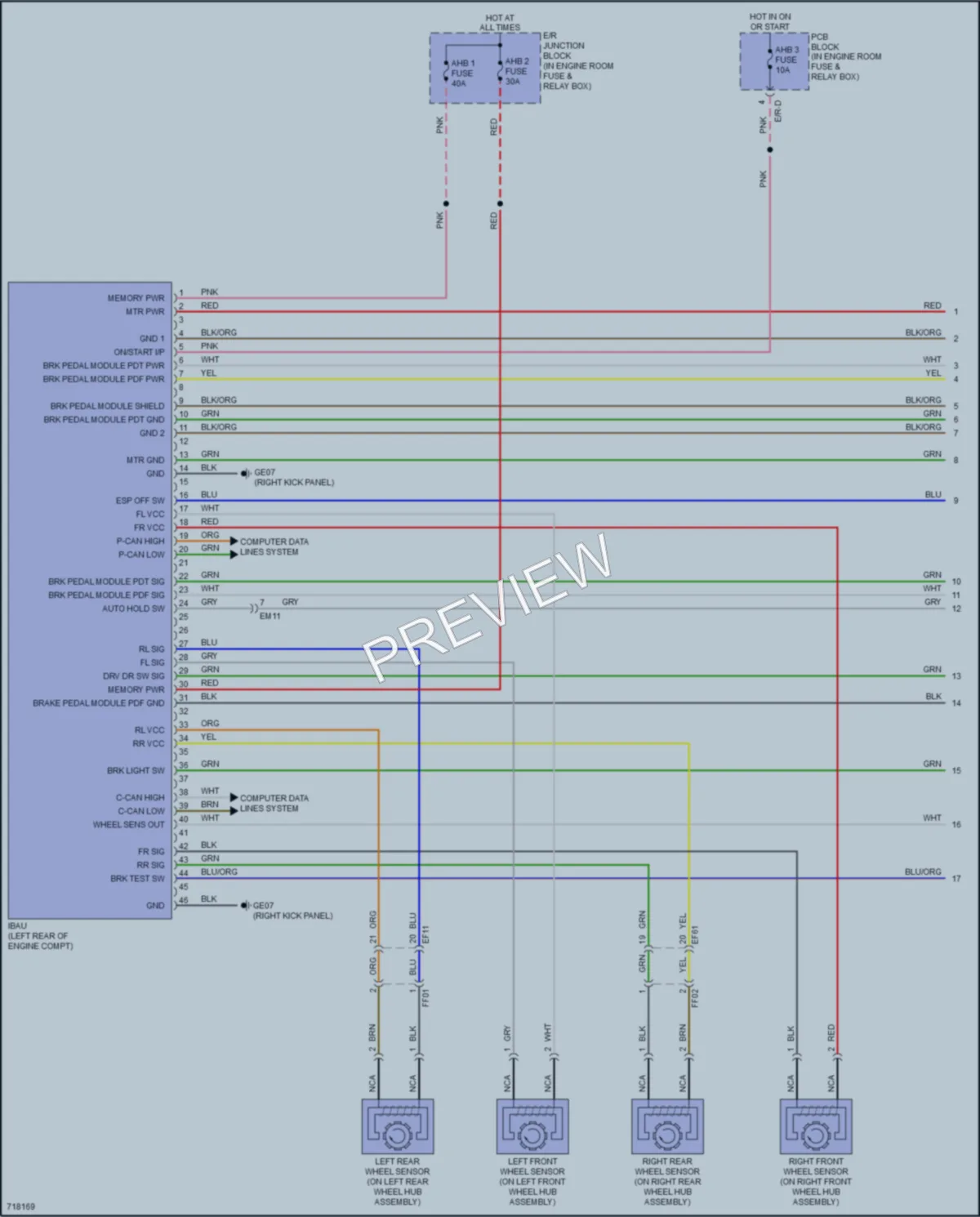 2022 Hyundai IoniqHybrid Anti Lock Brakes wiring diagram preview