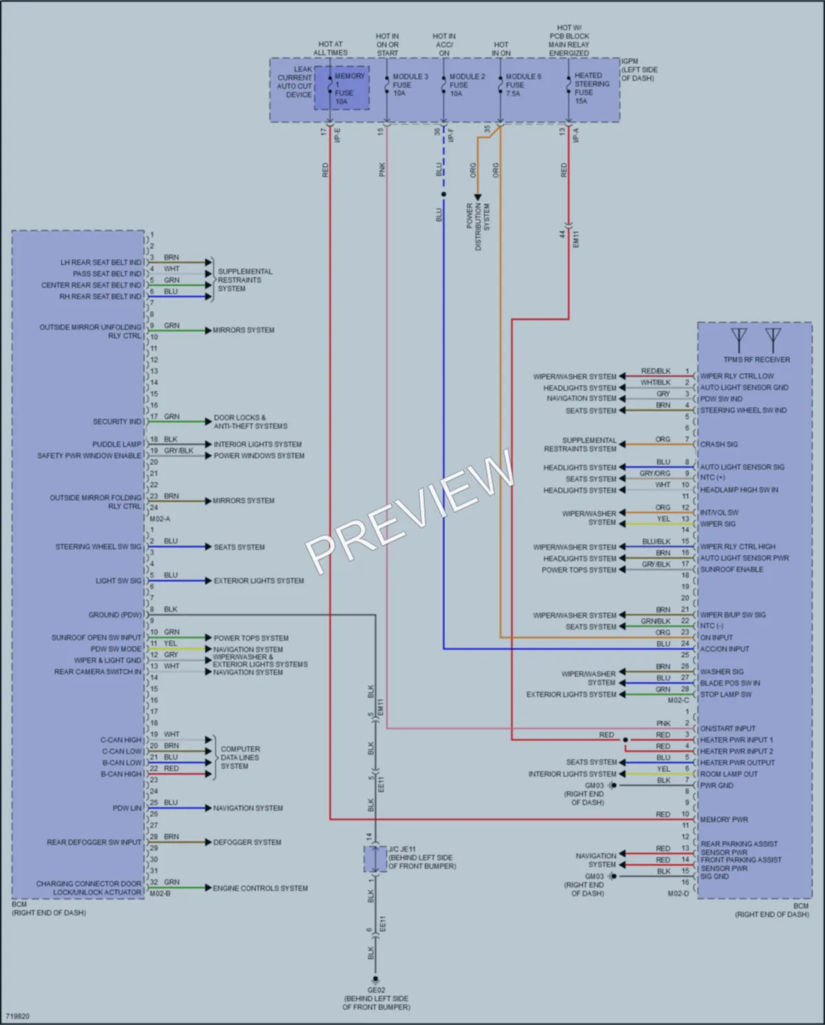 2022 Hyundai IoniqHybrid Body Control Modules wiring diagram preview