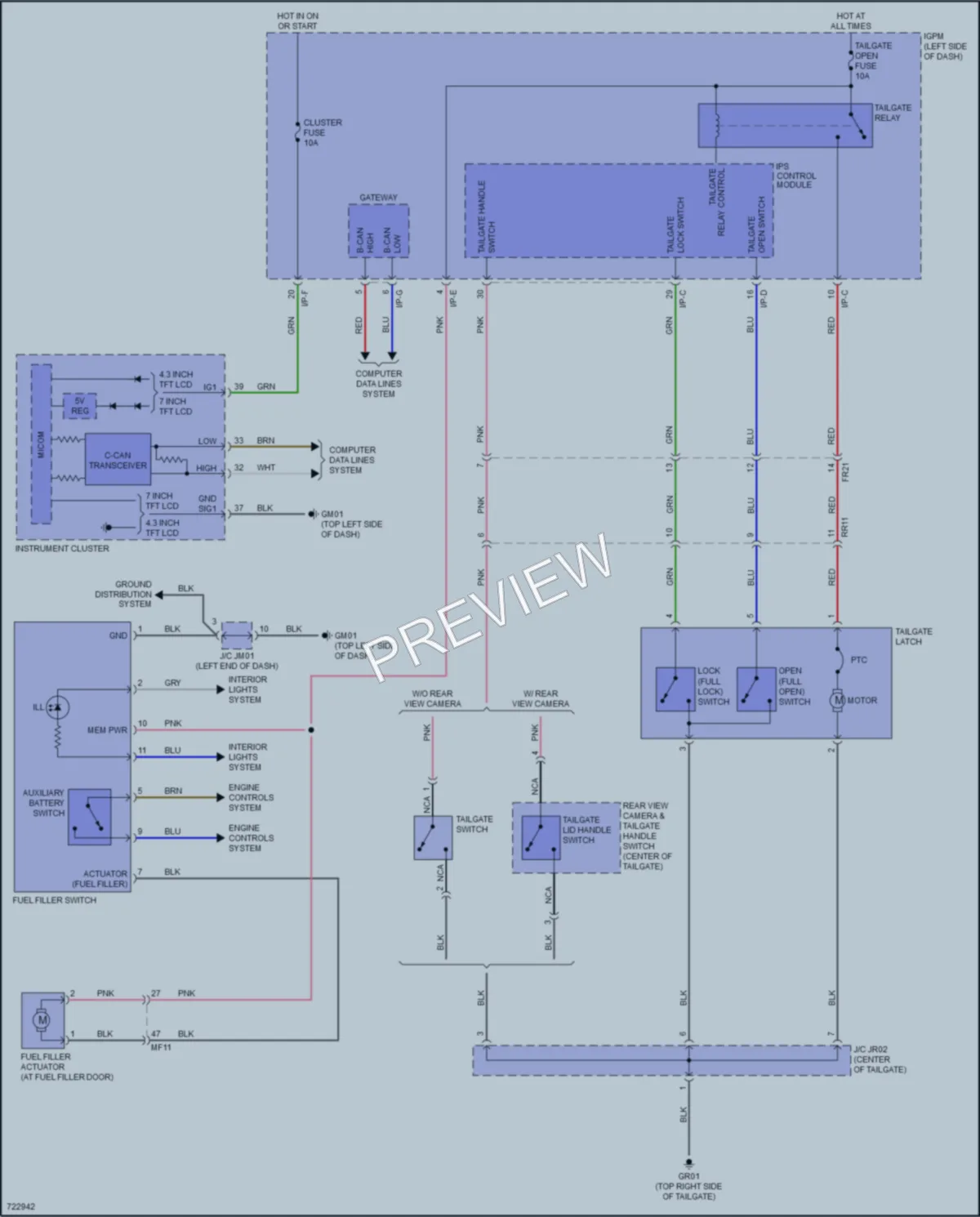 2022 Hyundai IoniqHybrid Trunk Tailgate Fuel Door wiring diagram preview
