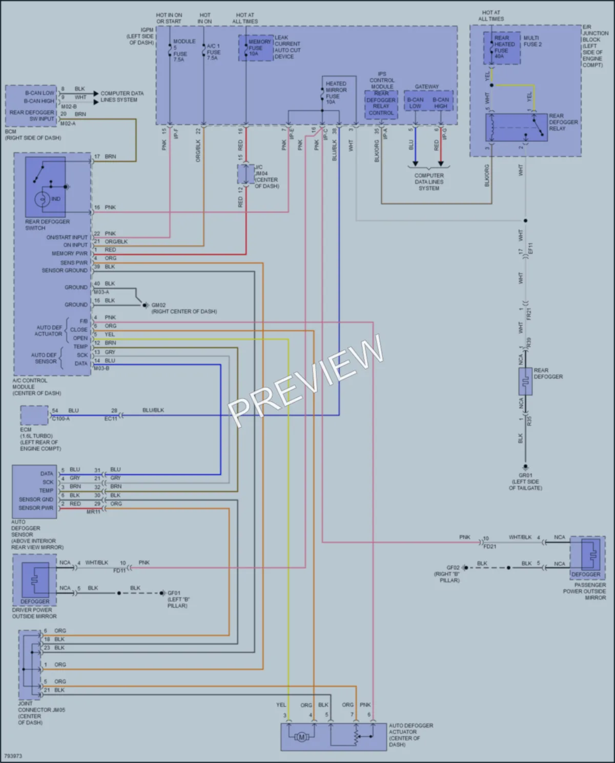 2022 Hyundai Kona Defoggers wiring diagram preview