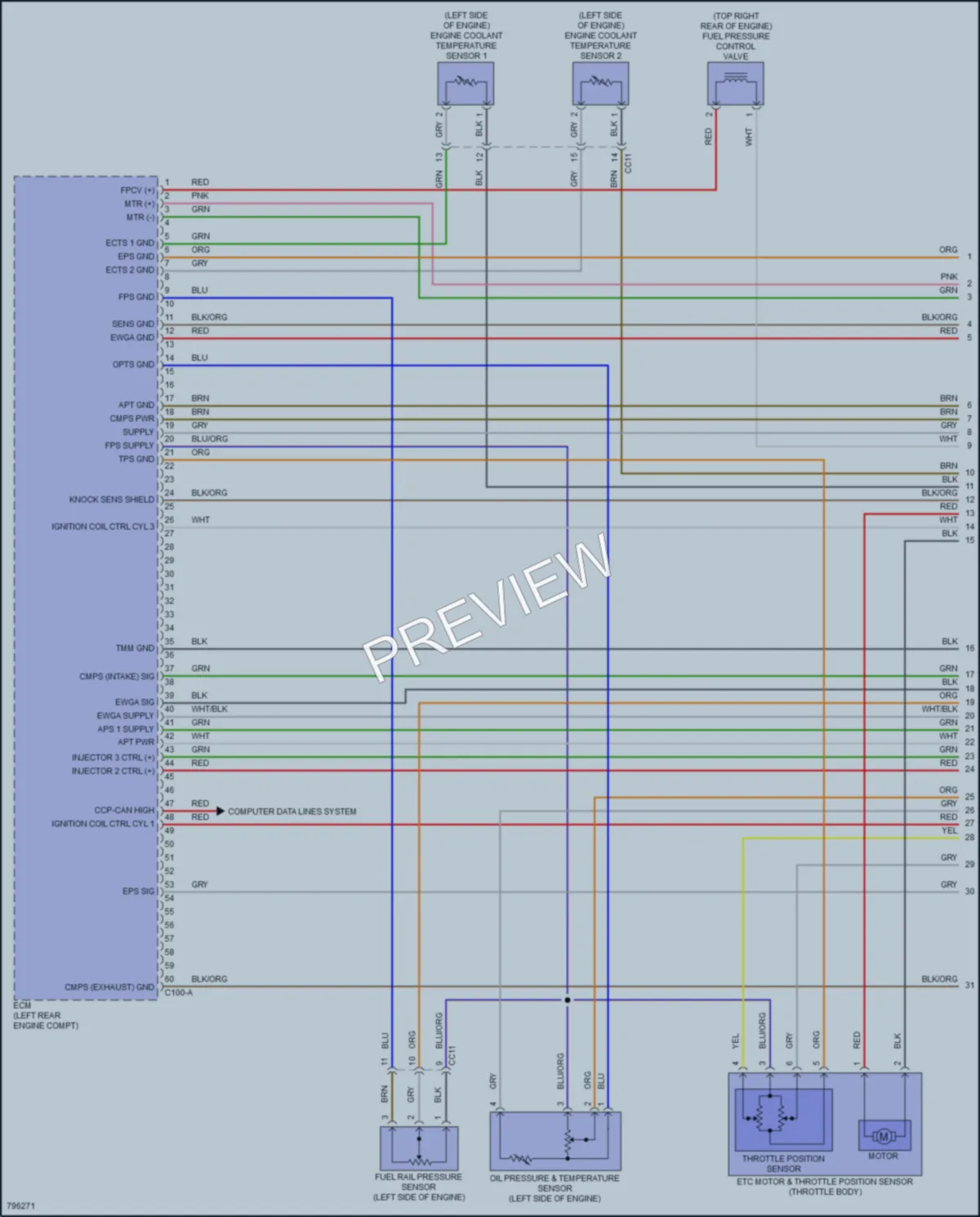 2022 Hyundai Kona Engine Performance wiring diagram preview