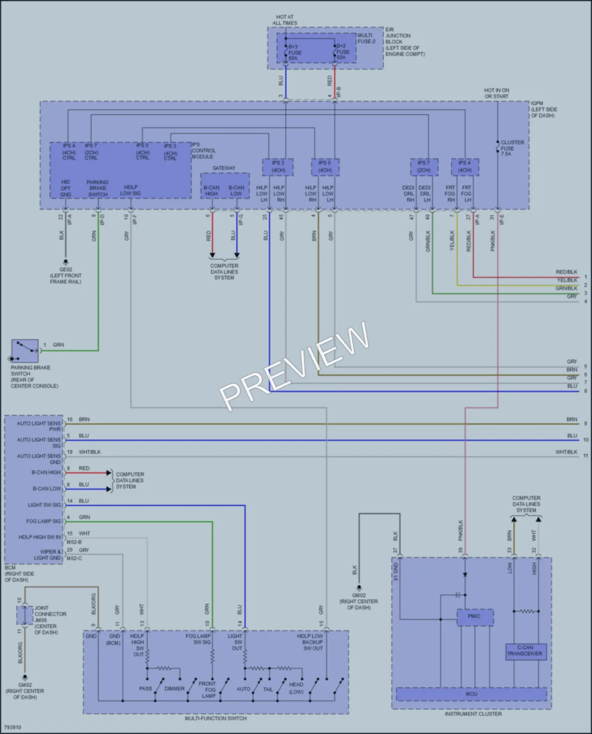 2022 Hyundai Kona Headlights wiring diagram preview