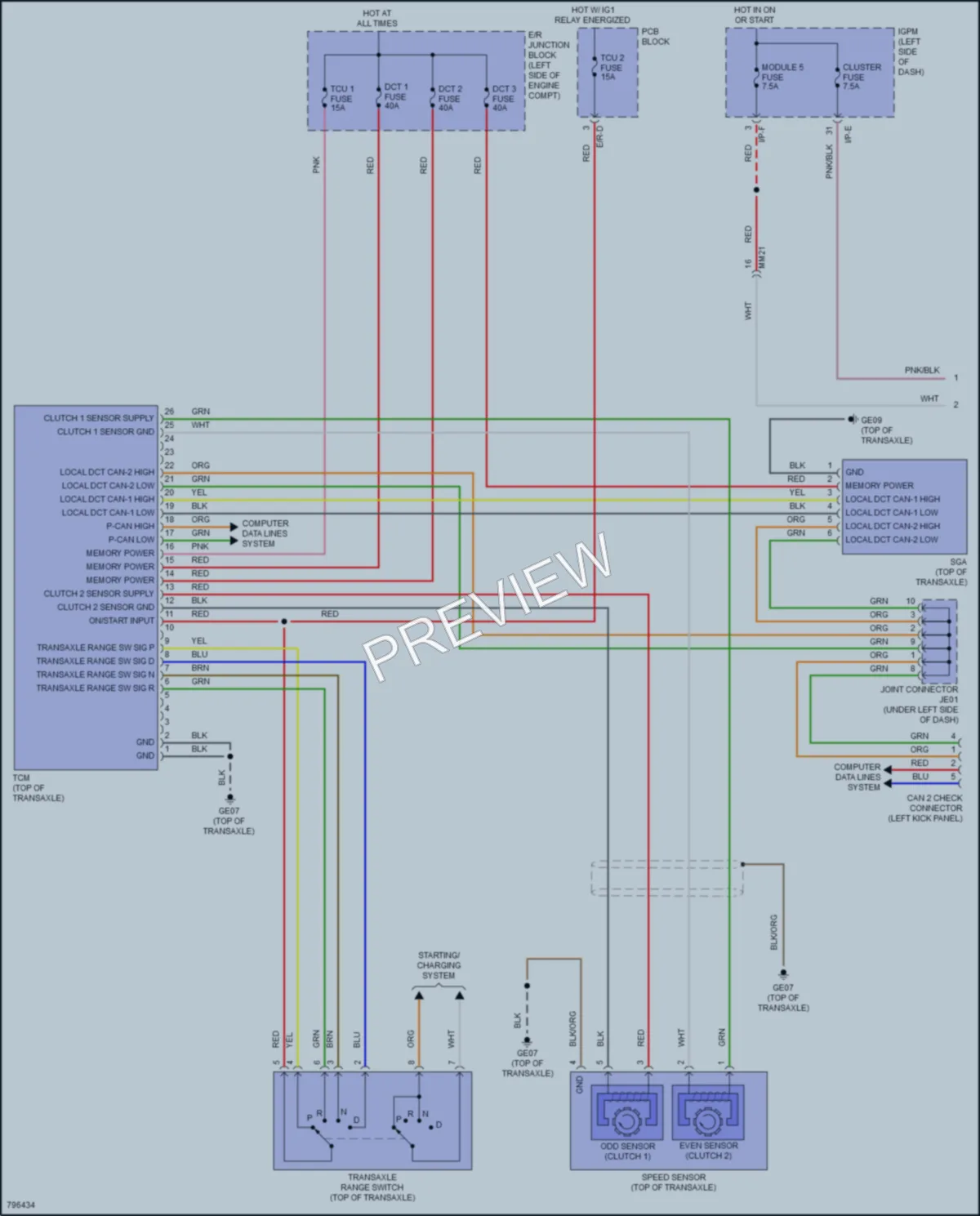 2022 Hyundai Kona Transmission wiring diagram preview