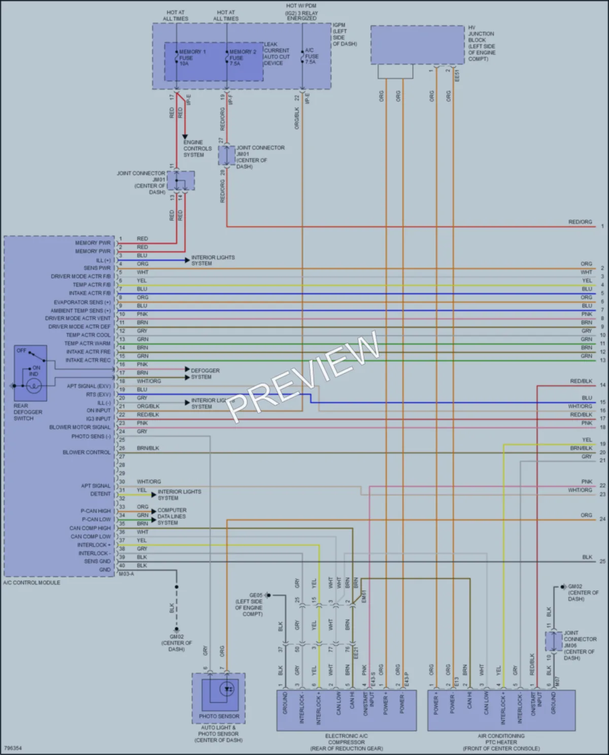 2022 Hyundai KonaElectric Air Conditioning wiring diagram preview