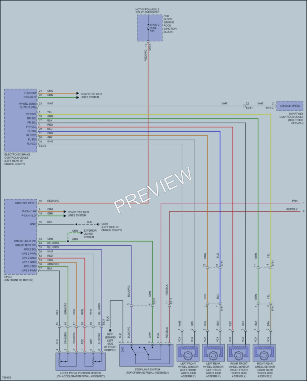 2022 Hyundai KonaElectric Cruise Control wiring diagram preview