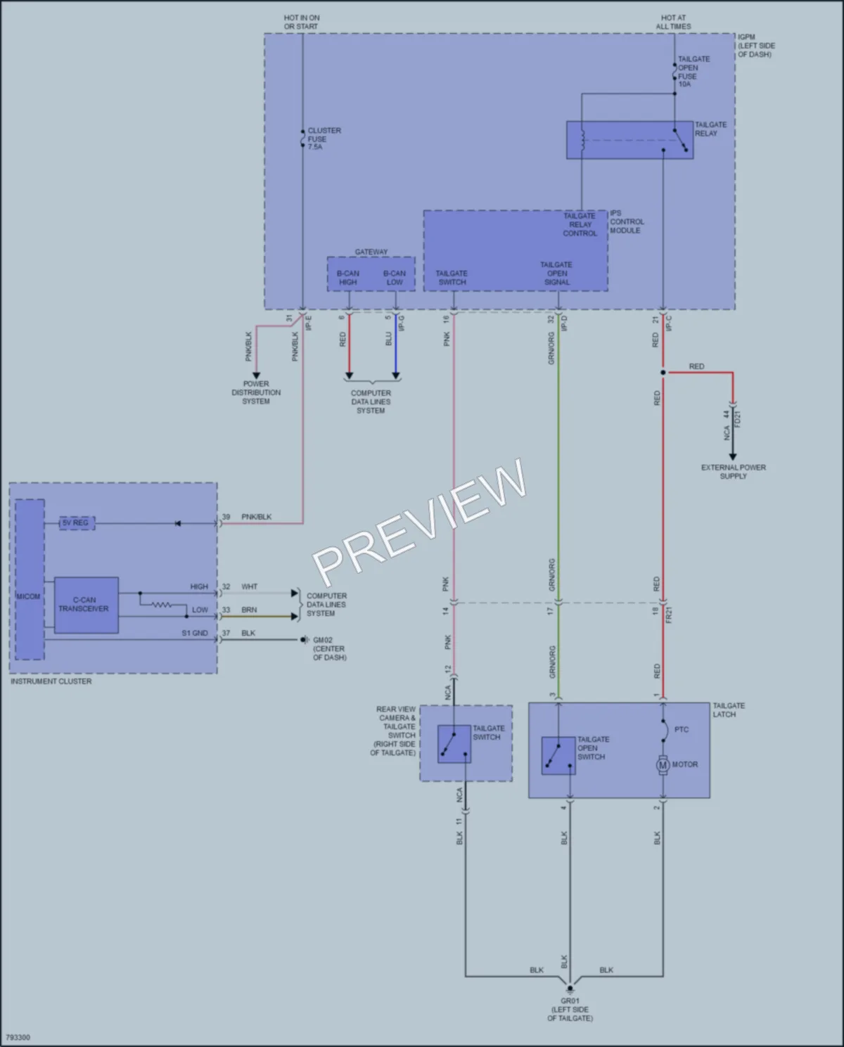 2022 Hyundai KonaElectric Trunk Tailgate Fuel Door wiring diagram preview