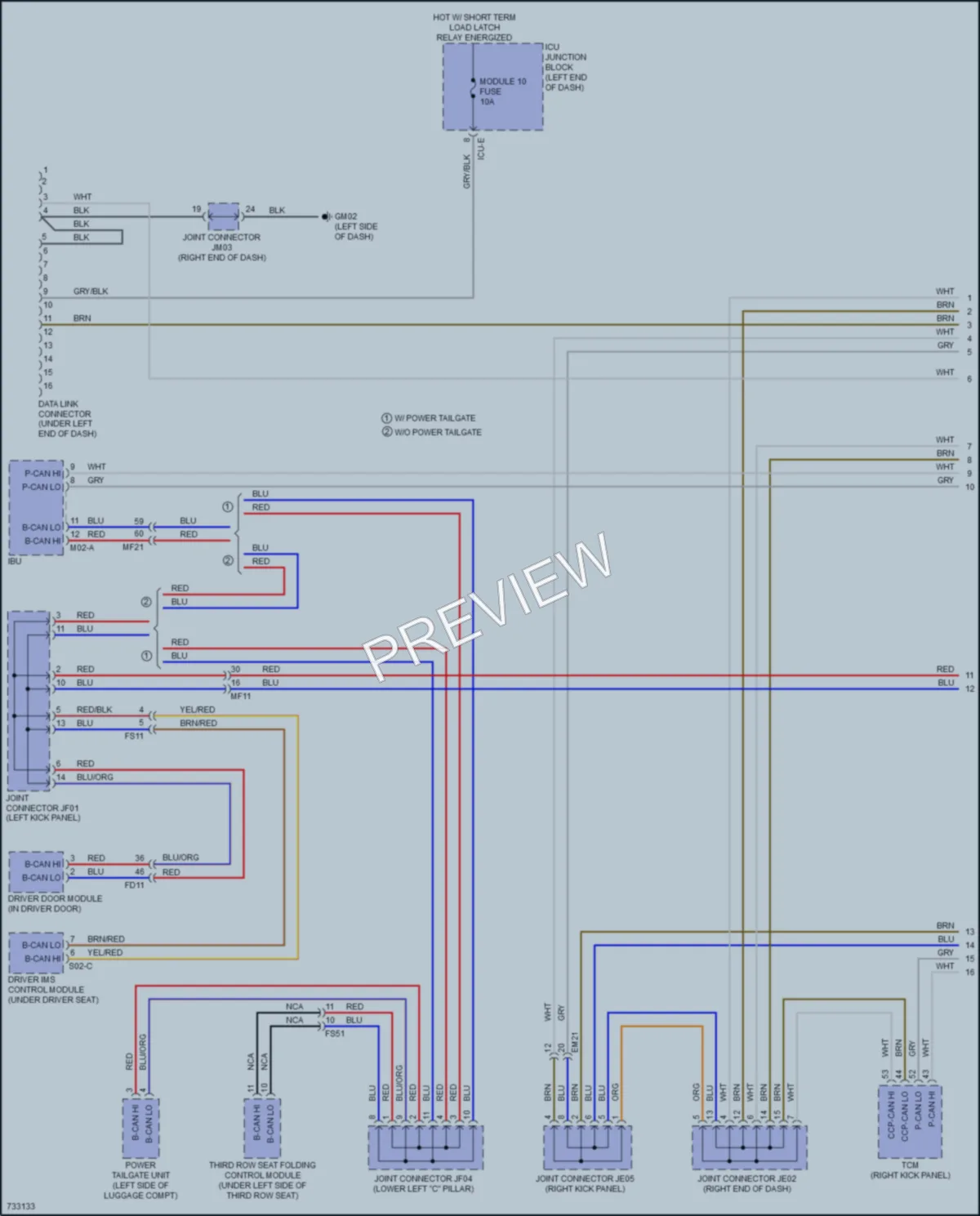 2022 Hyundai Palisade Computer Data Lines wiring diagram preview