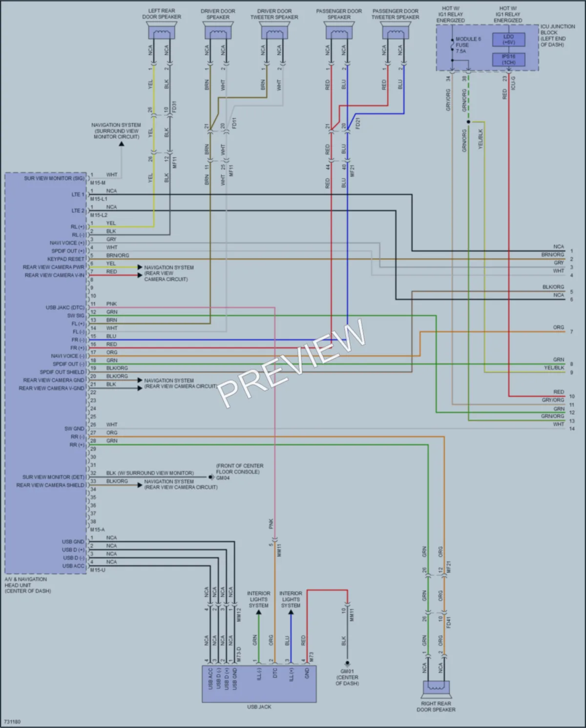 2022 Hyundai Palisade Radio wiring diagram preview
