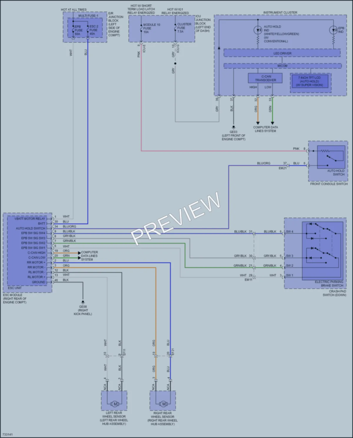 2022 Hyundai Palisade Shift Interlock wiring diagram preview