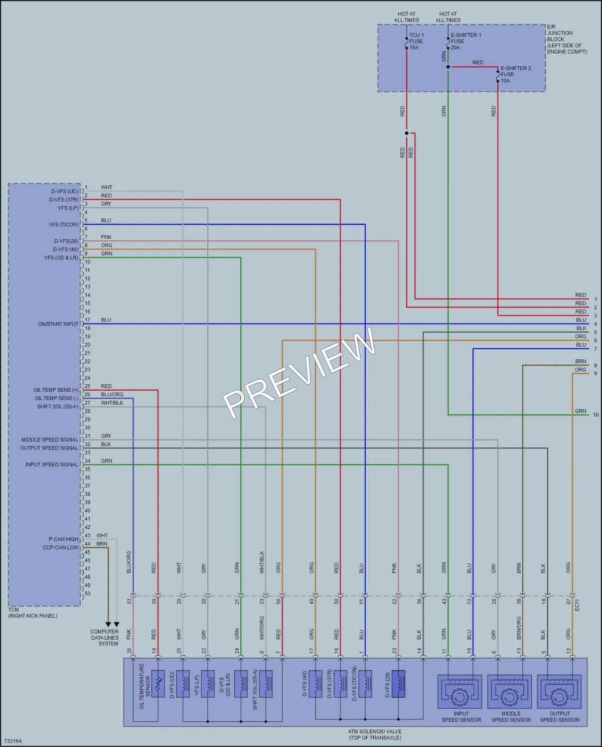 2022 Hyundai Palisade Transmission wiring diagram preview